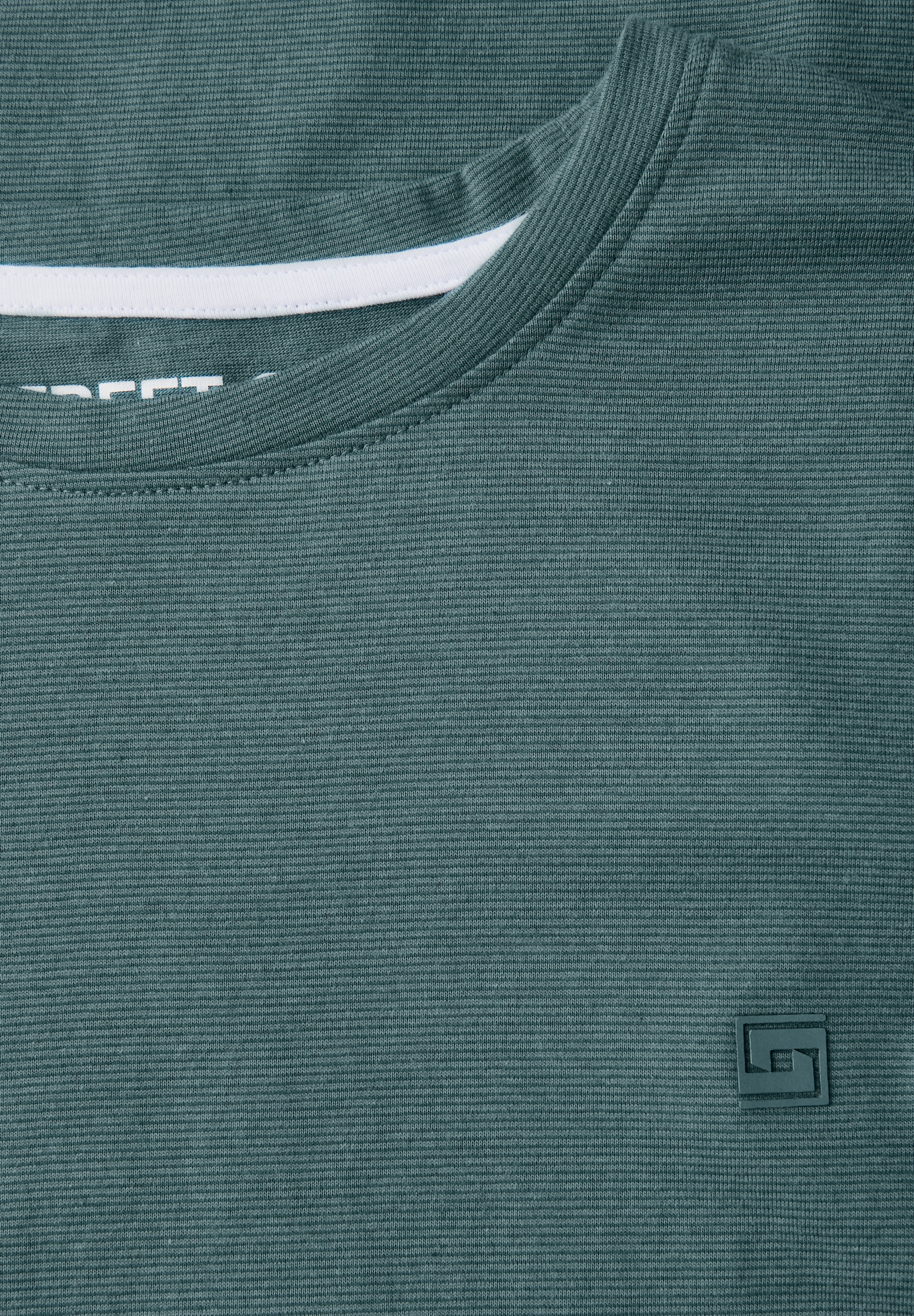 STREET ONE MEN T-Shirt, mit Streifen-Struktur