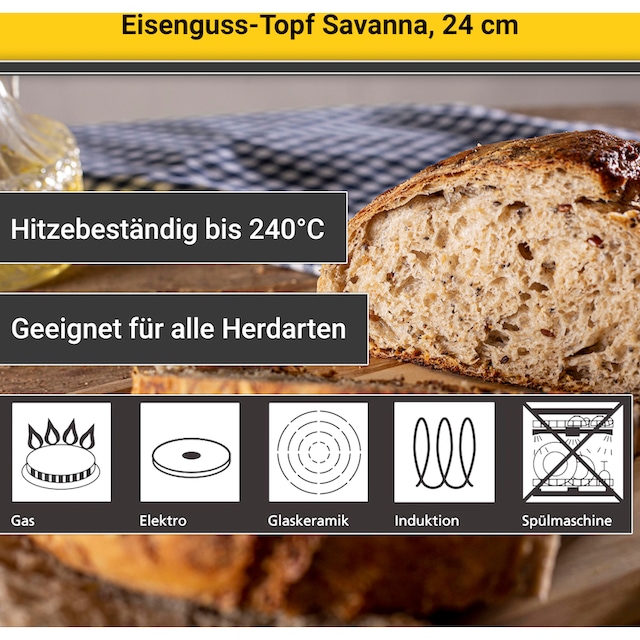 Krüger Fleischtopf »Savanna«, Eisenguss, Ø 24 cm, Induktion kaufen | BAUR