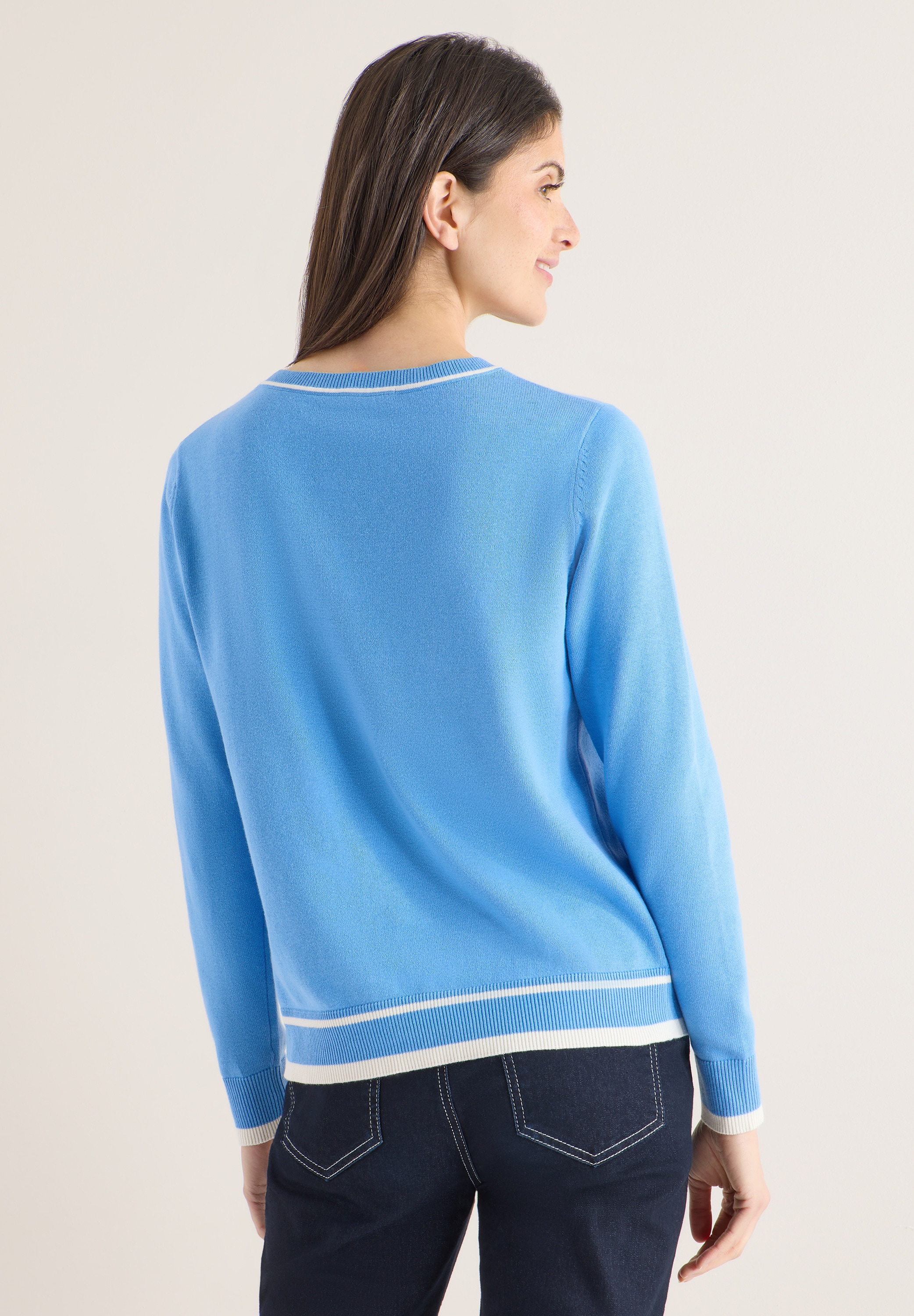 Cecil Longpullover mit Kontrastdetail