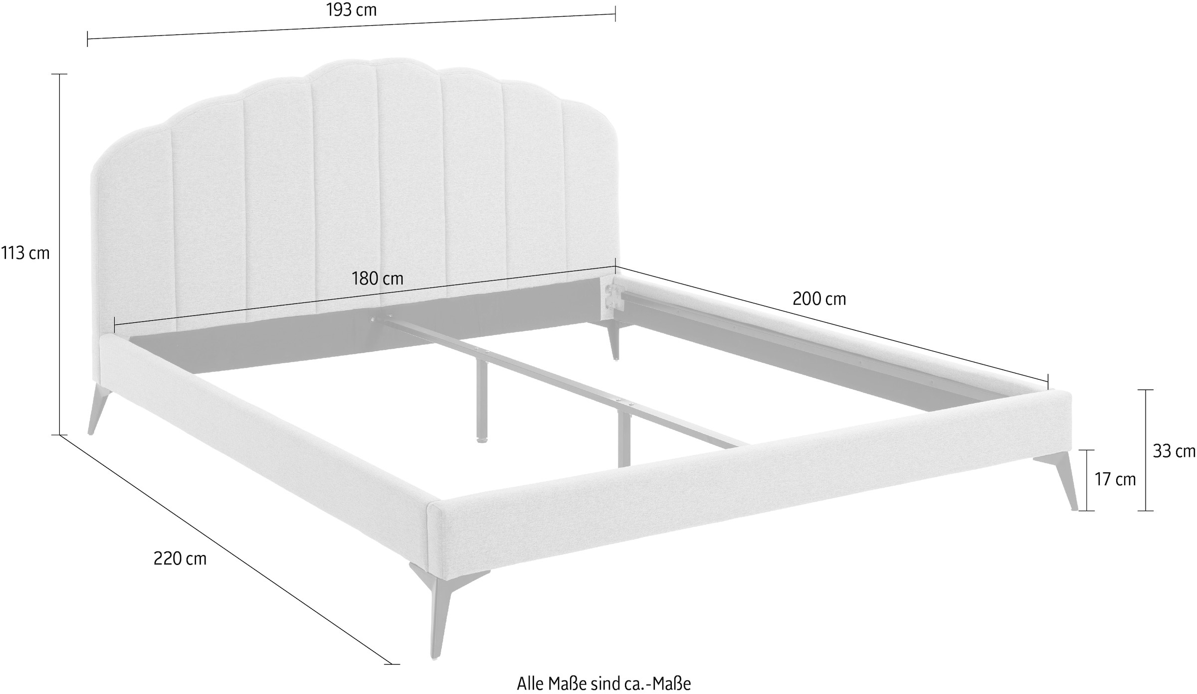 ATLANTIC home collection Polsterbett »LIA«