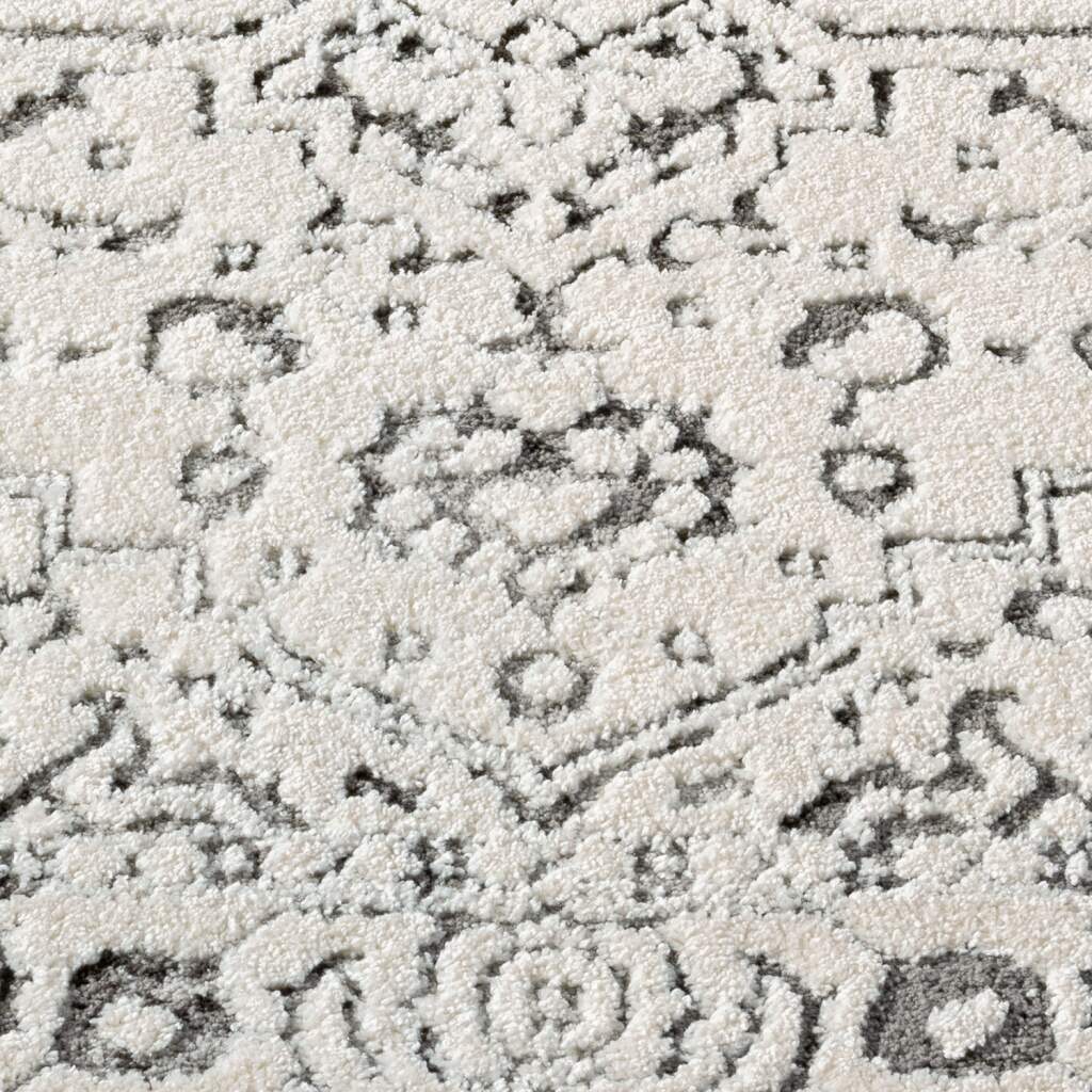 Carpet City Teppich »LOUNGE 0638«, rund, 15 mm Höhe, Kurzflor-Teppich Modern, Hoch-Tief-Struktur, Wohnzimmer, Schlafzimmer
