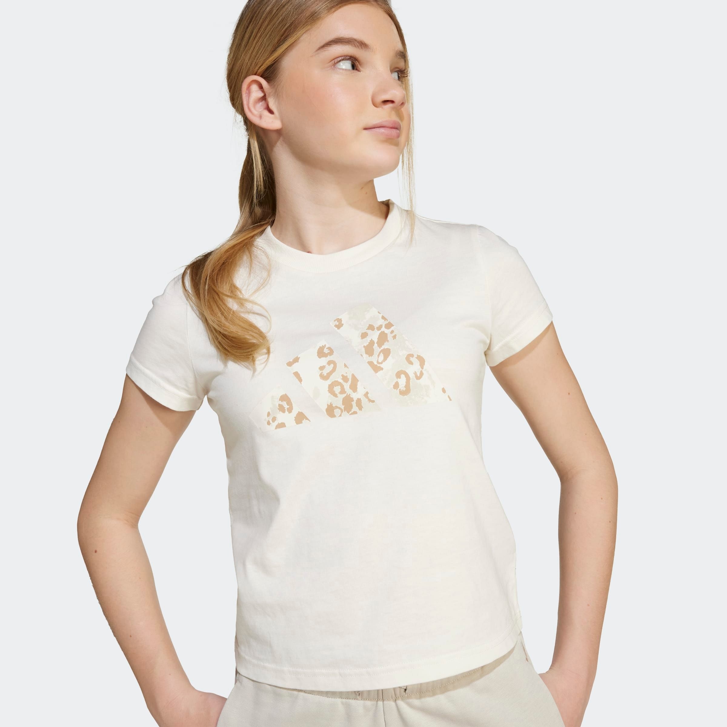 Thumbnail - adidas Sportswear T-Shirt "G ANML SJ BL T" mit Rundhalsausschnitt, ohne Verschluss, mit Animalprint