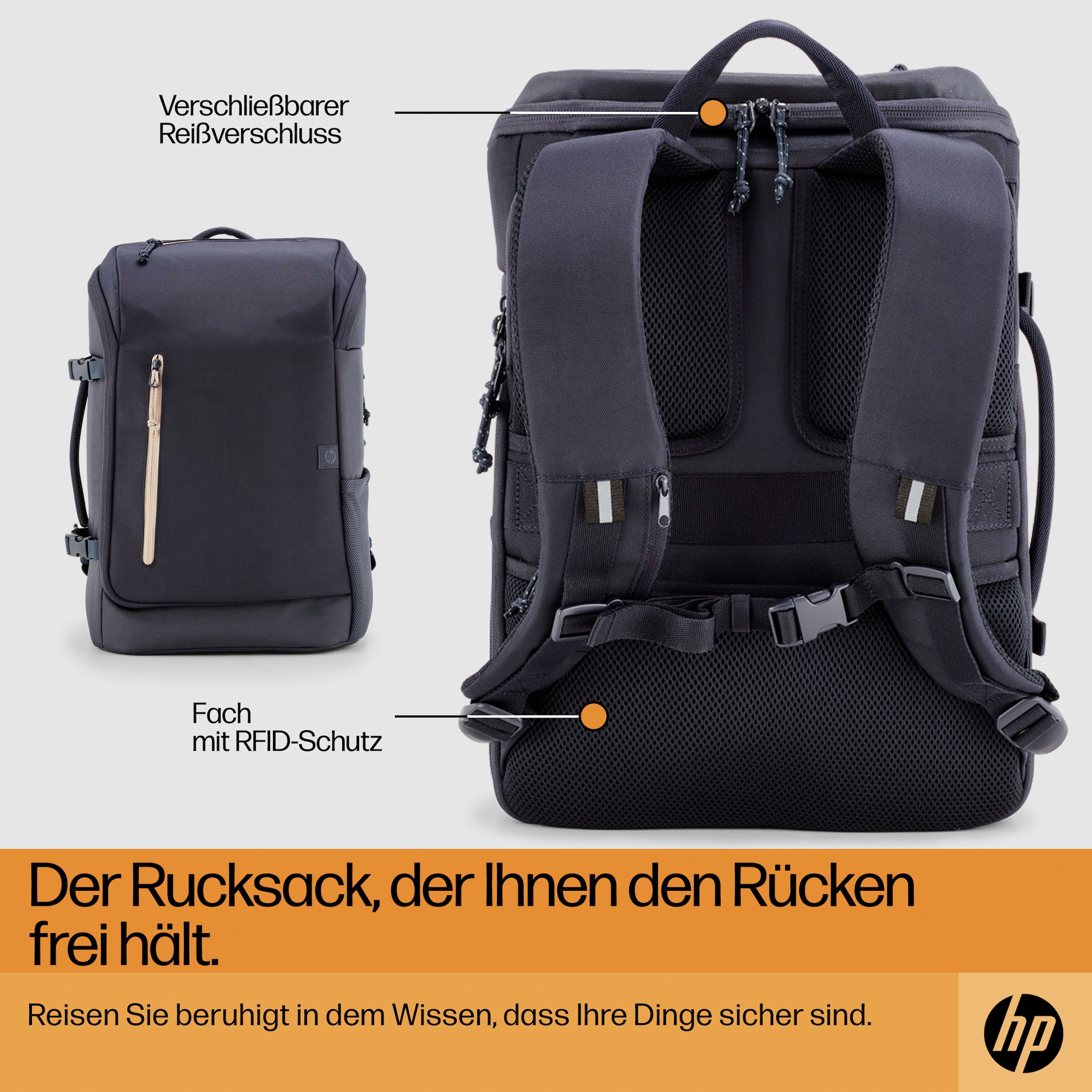 HP Notebook-Rucksack »Travel 18 Liter 15,6 Zoll Laptop«