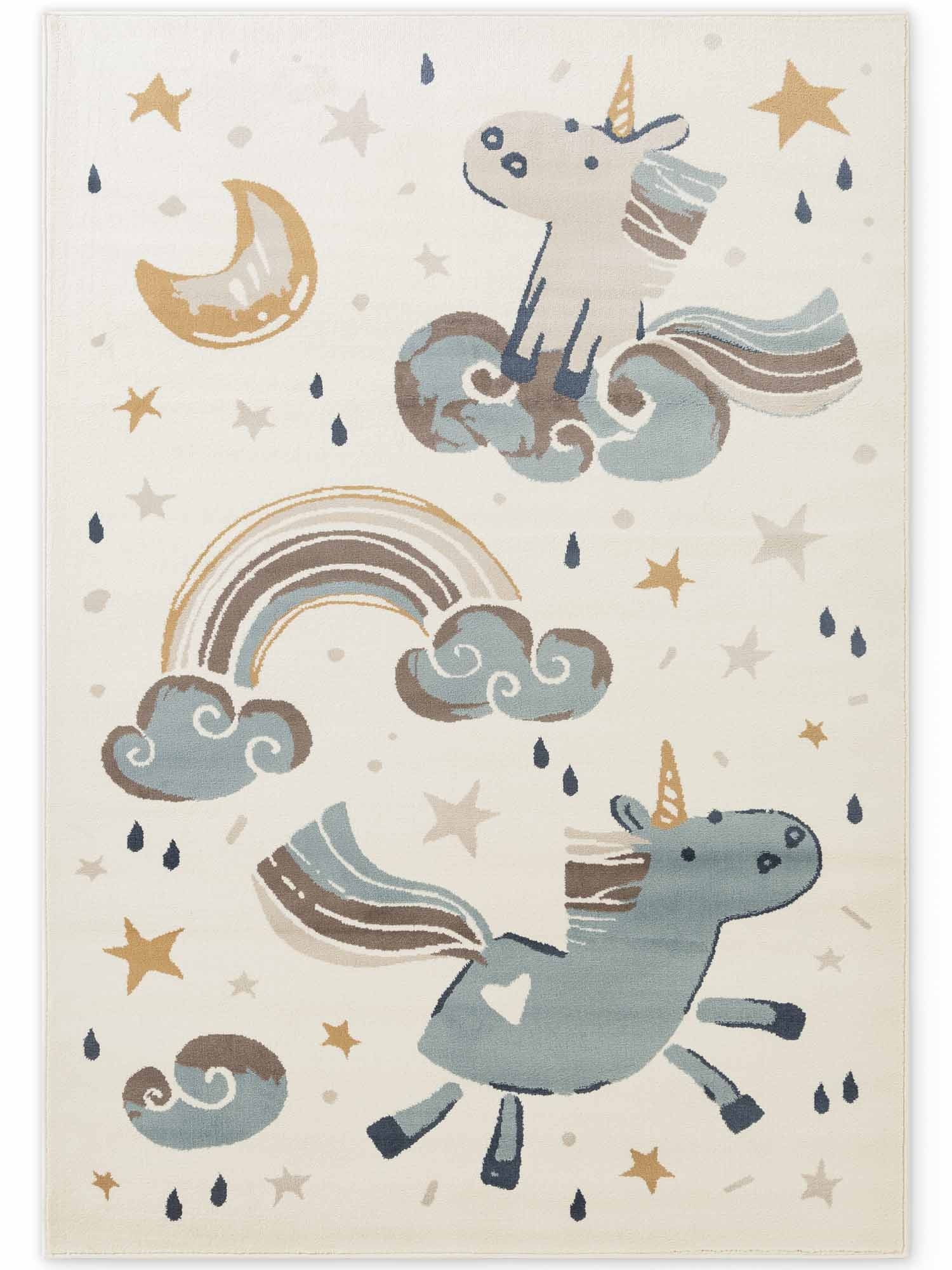 HANSE Home Kinderteppich »Einhorn« rechteckig 10 mm Höhe Pflegeleicht, Weich, Kinderzimmer, Spielteppich, Spielunterlage