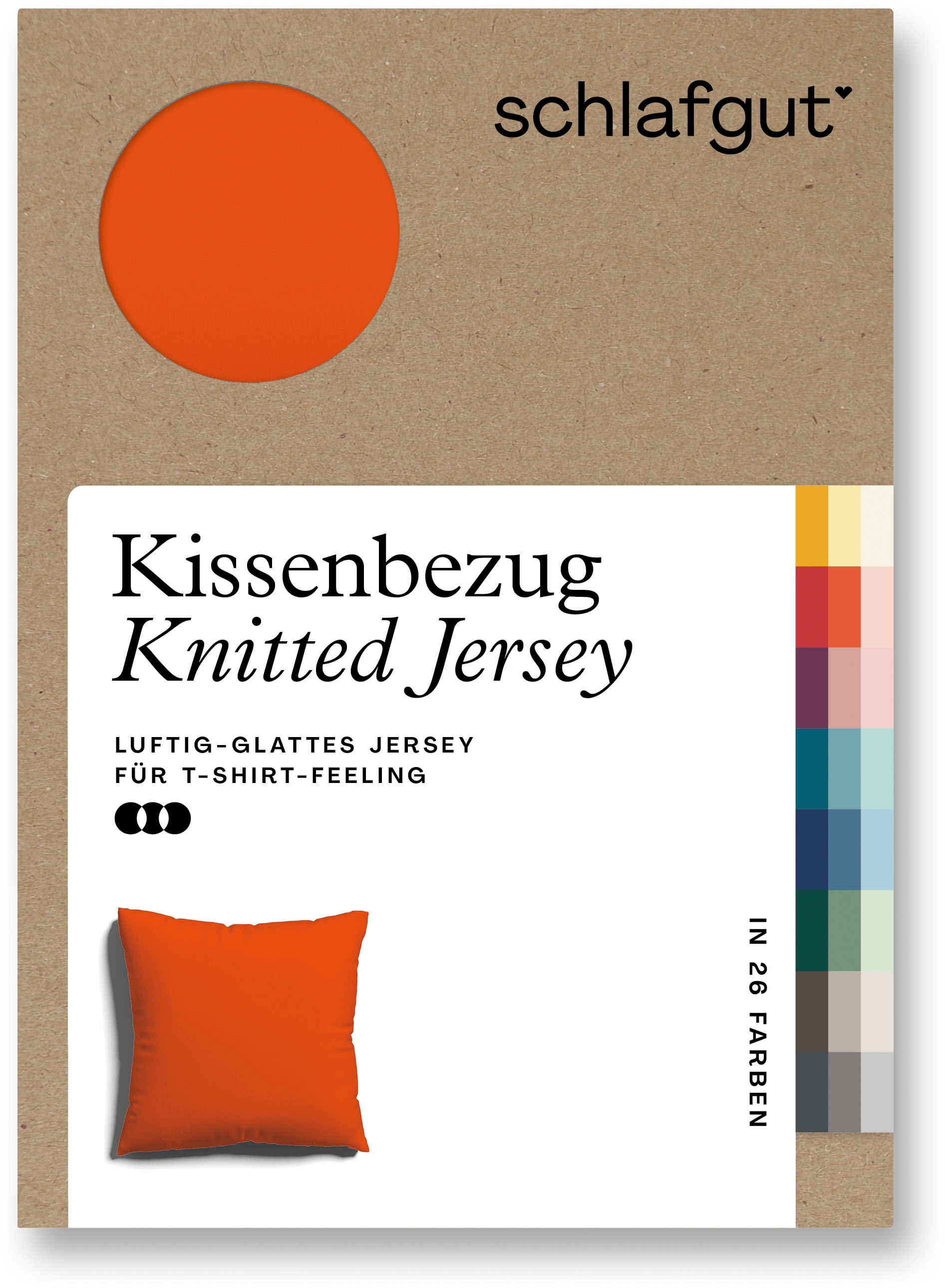 Schlafgut Kissenbezug "Knitted Jersey aus Bio-Baumwolle mit Elasthan, bügelfrei,", (1 St.), besonders fein gestrickt, Ki