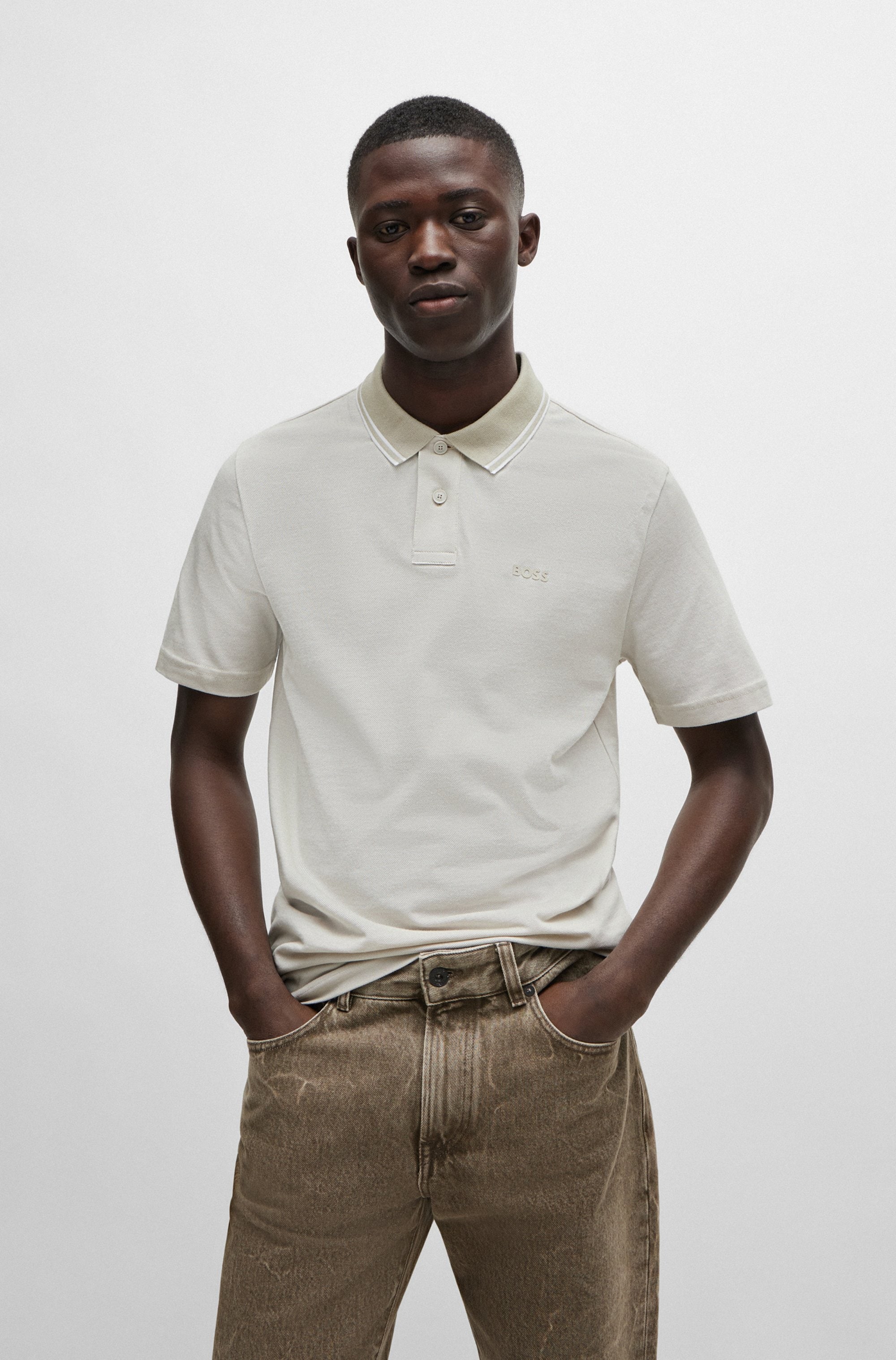 BOSS ORANGE Poloshirt »PeoxfordNew«, mit Polokragen