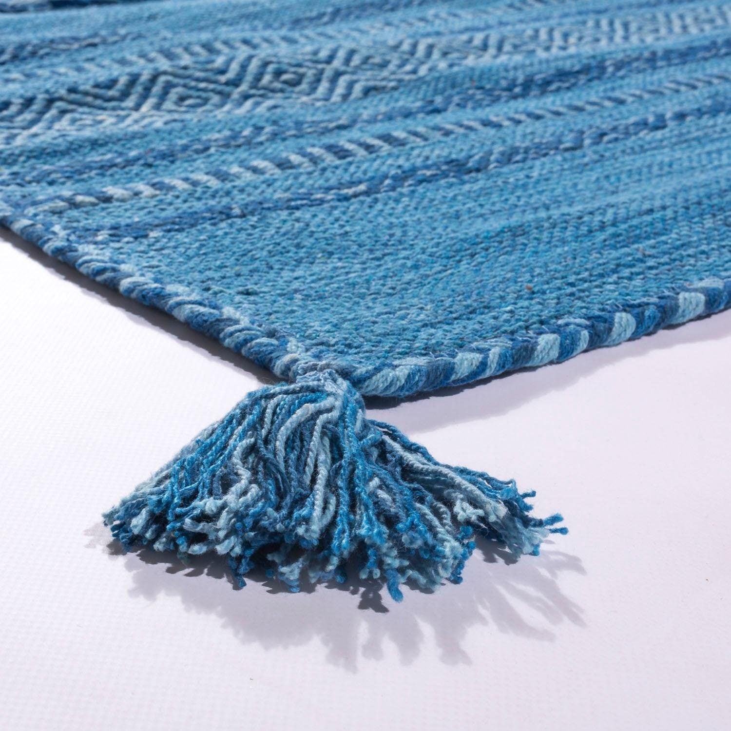 Paco Home Teppich »Kilim 217«, rechteckig, 12 mm Höhe, handgewebter Wendeteppich, reine Baumwolle, gestreift, Wohnzimmer