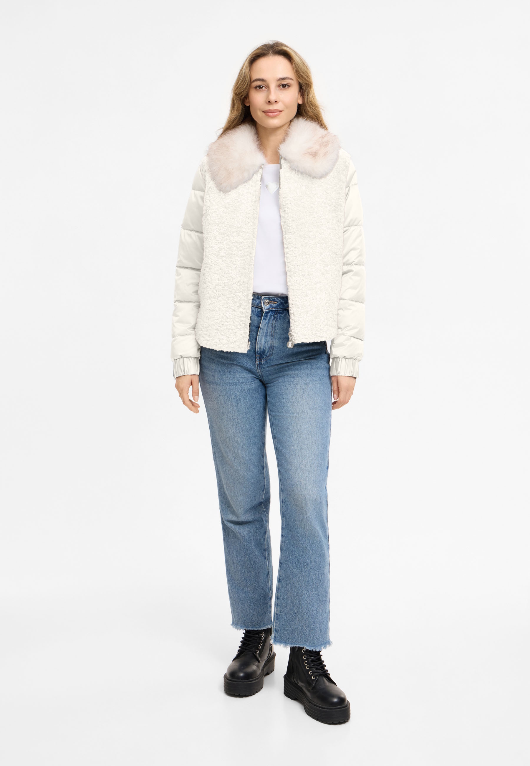 Frieda & Freddies Winterjacke »Frieda & Freddies Materialmix-Jacke«