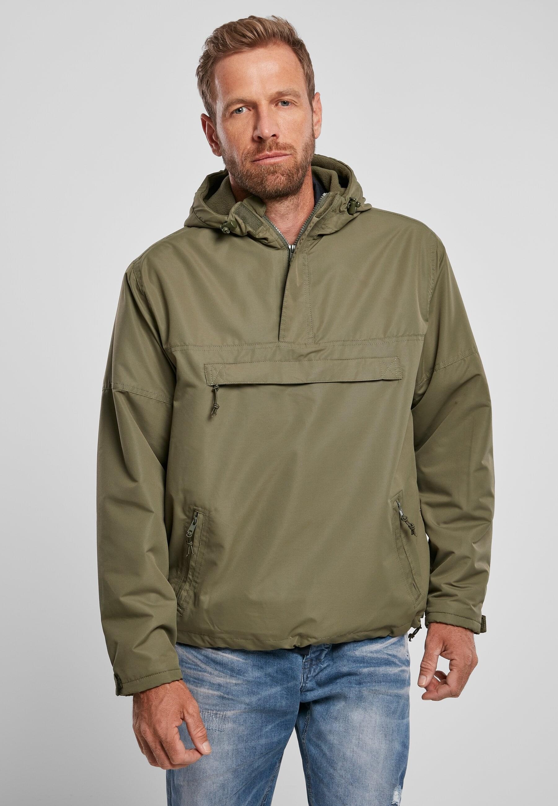 Brandit Anorak »Brandit Herren Fleece Pull Over Windbreaker«, (1 St.), mit Kapuze