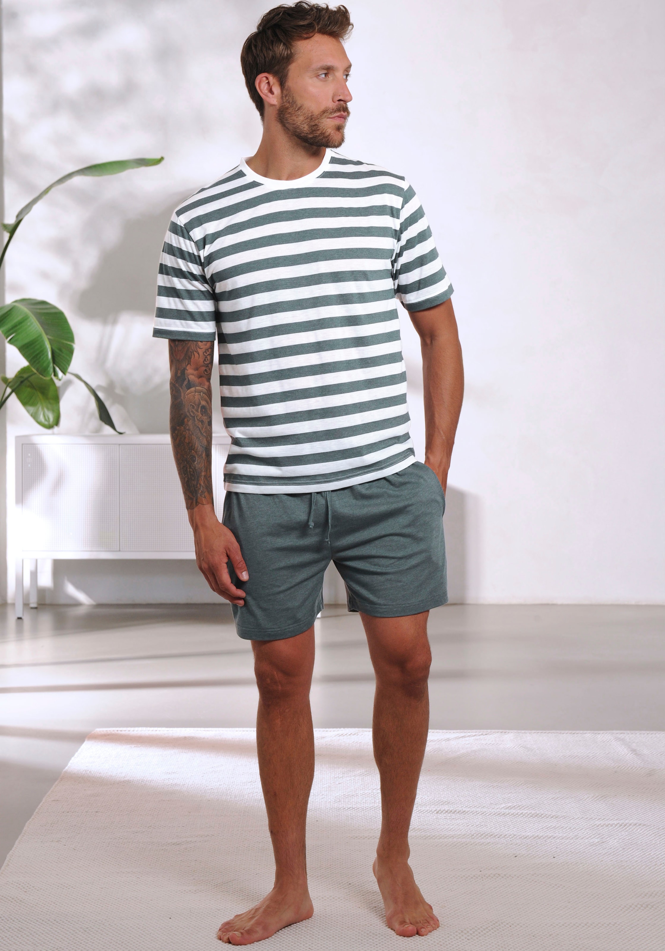 H.I.S Pyjama 1 Stück, 2 Stk. tlg., Schlafanzug aus Baumwoll-Mix günstig online kaufen