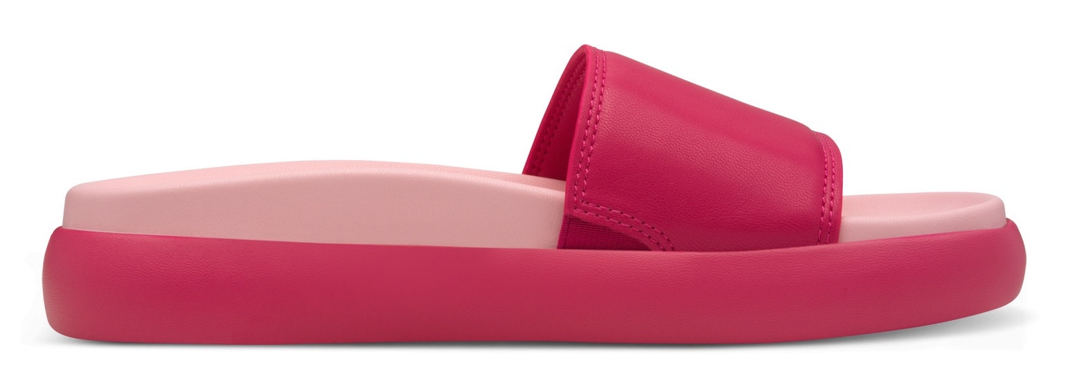 Tamaris Pantolette, Plateau, Sommerschuh, Schlappen mit kleinem Gummizug an der Bandage