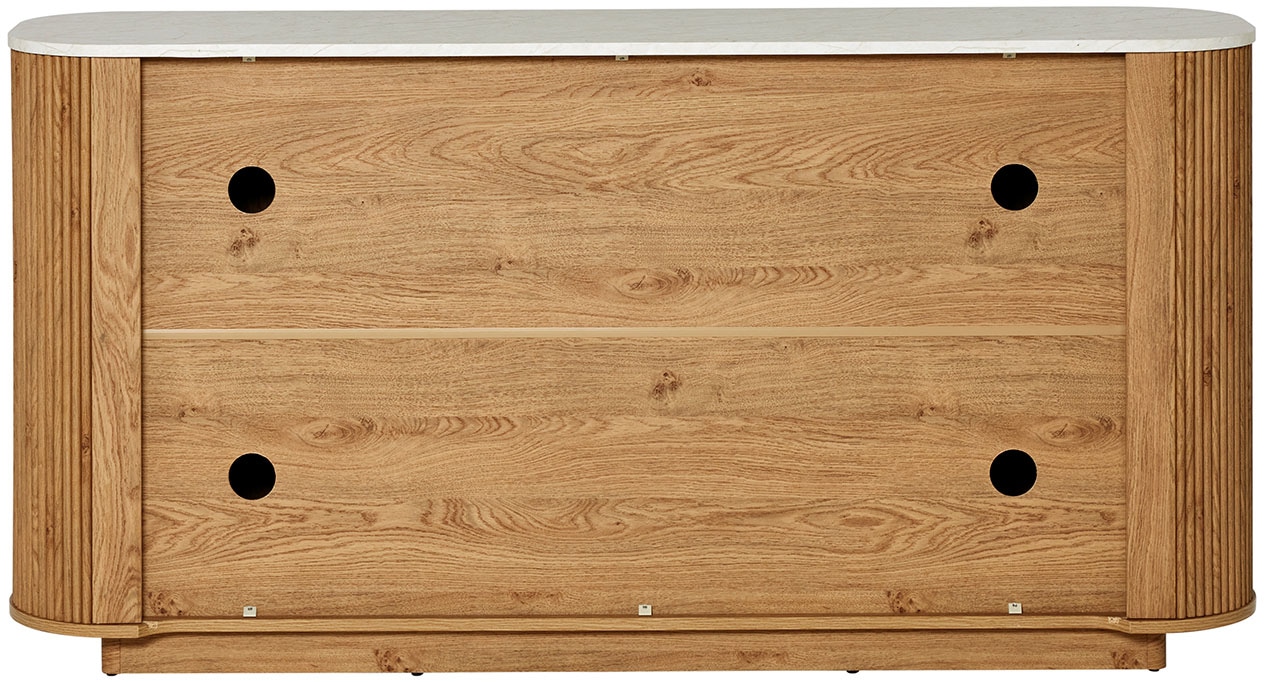 Jahnke Sideboard »GROOVE SB 160«, (1 St.), Sideboard, abgerundet, Marmor-Look, Breite ca. 159,5 cm