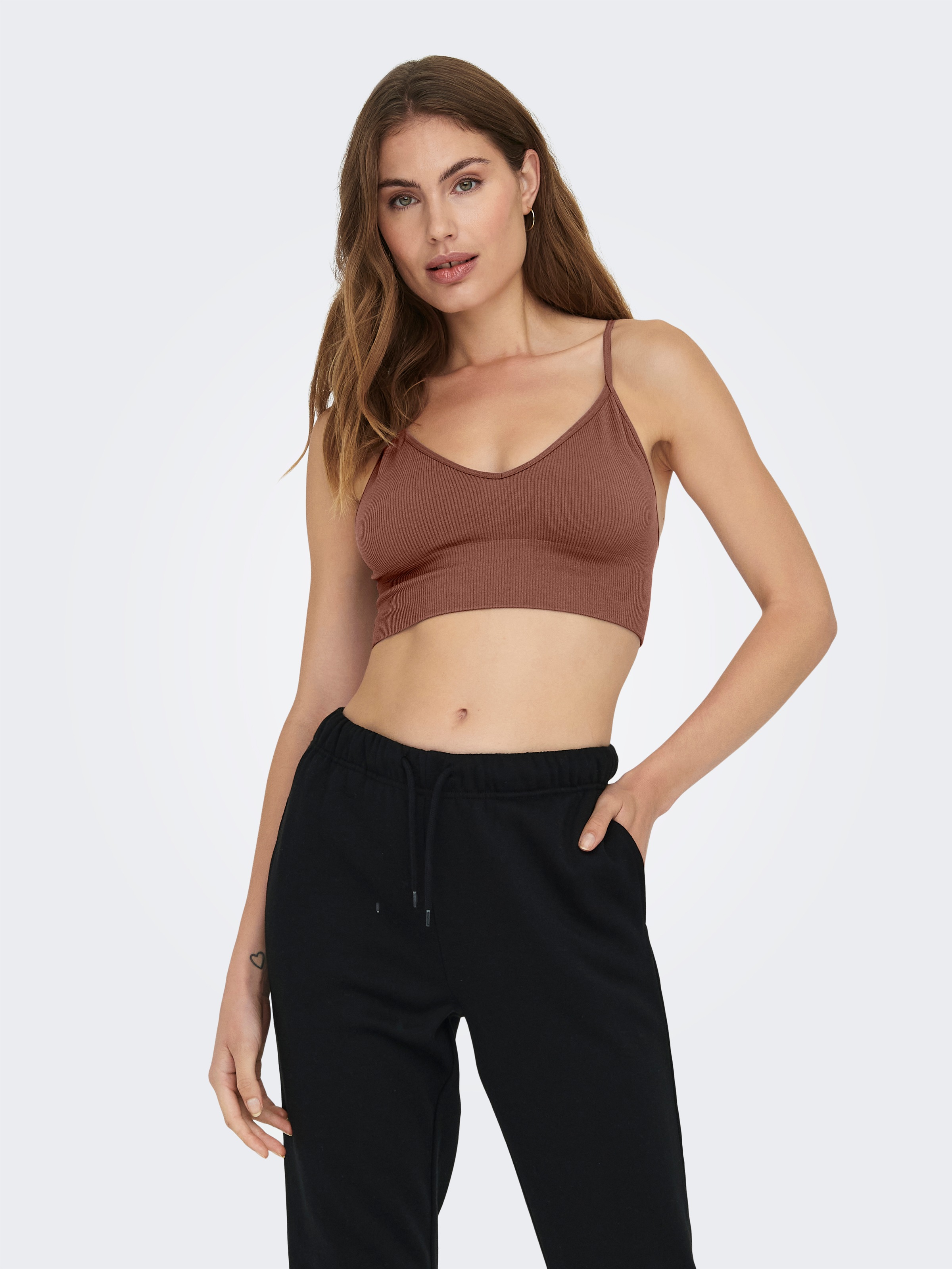 ONLY Bustier »ONLVICKY RIB S-L V-NECK 3-PACK TOP NOOS«