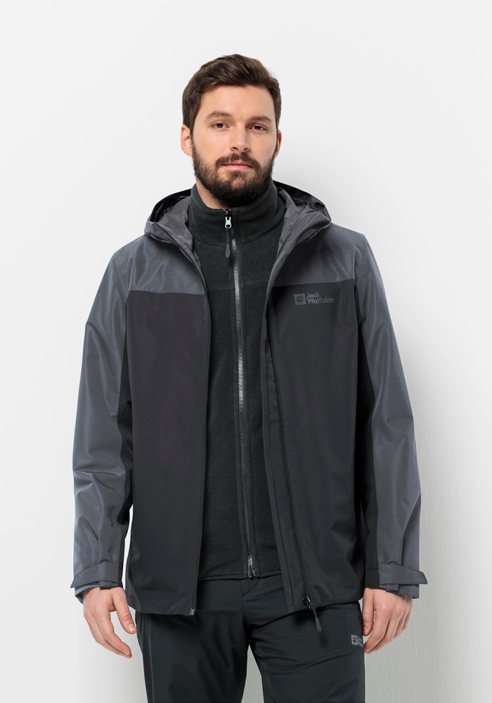 Jack Wolfskin 3-in-1-Funktionsjacke "TAUBENBERG 3IN1 JKT M", mit Kapuze