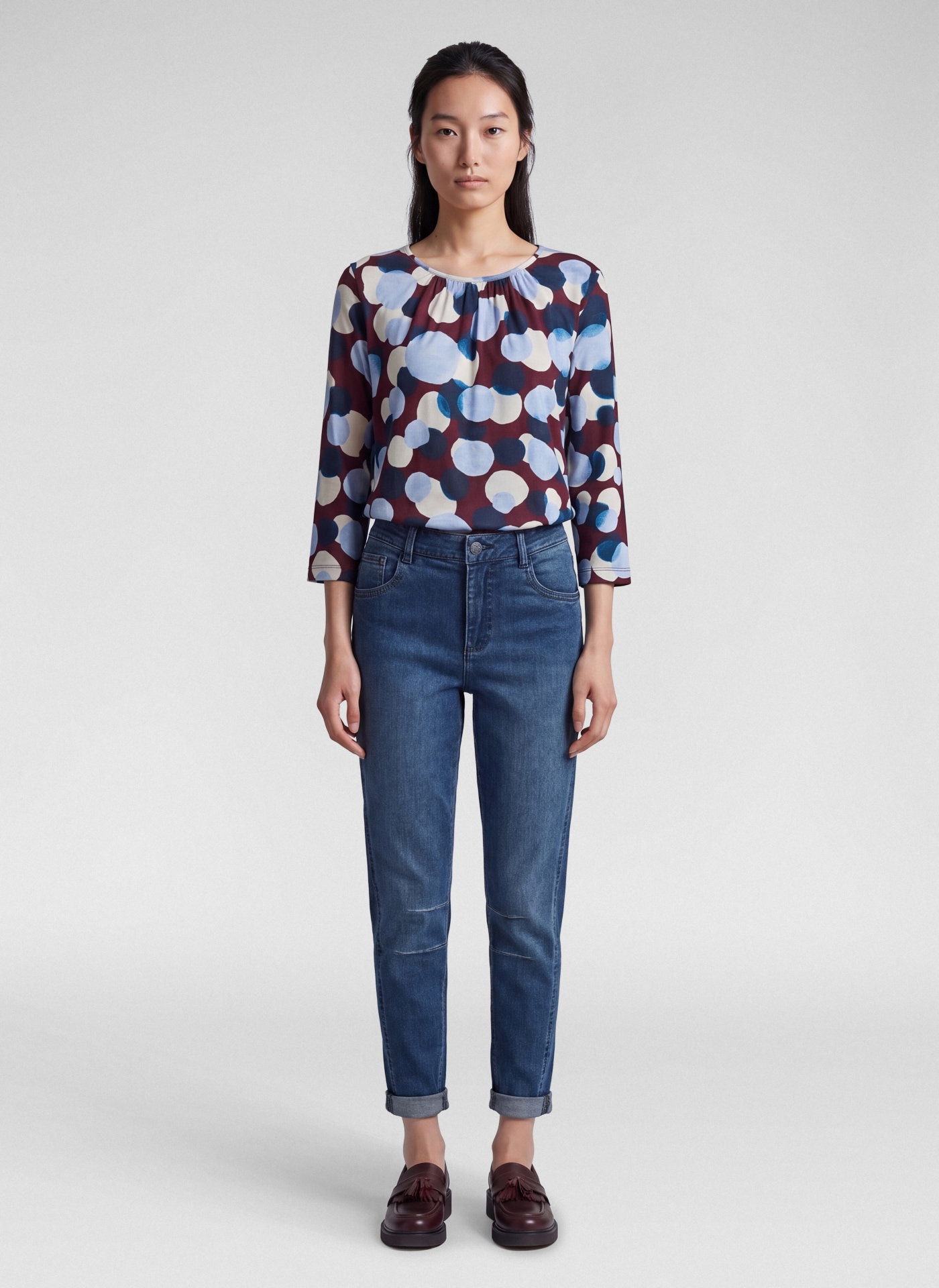 Rabe 3/4-Arm-Shirt mit grafischem Muster