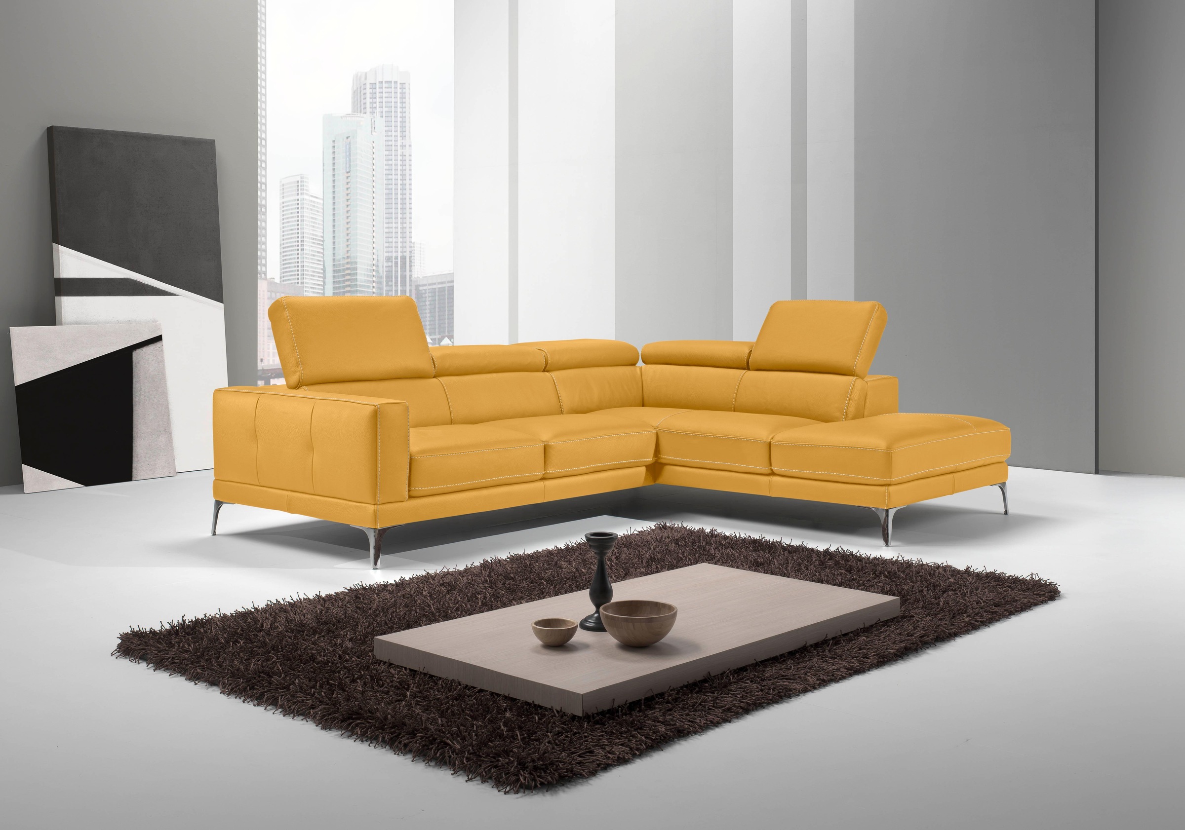 Egoitaliano Ecksofa "Claudie, Designsofa mit extrakomfortablem Sitzkomfort, L-Form" Inkl. Kopfteilverstellung, L-Form