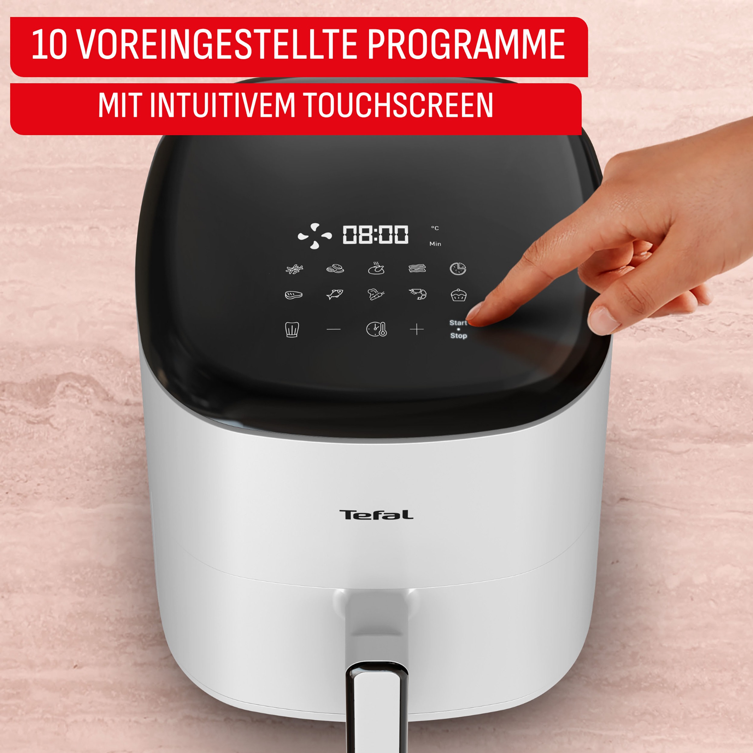 Tefal Heißluftfritteuse »Easy Fry Pop« 5 L, 1 kg, 10 automatische Programme, inkl. 35 Backpapierblätter