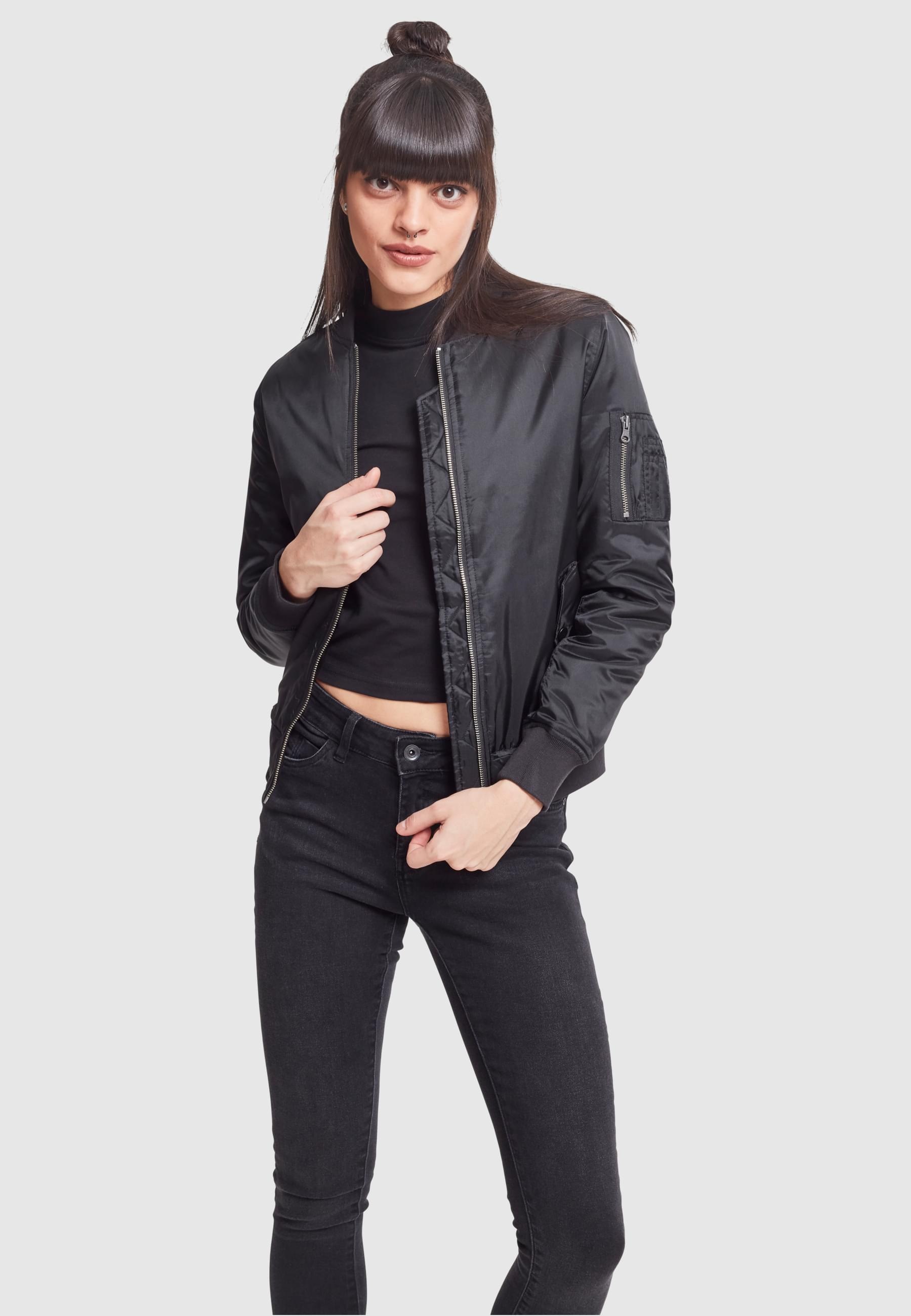 URBAN CLASSICS Allwetterjacke »Urban Classics Damen Ladies Basic Bomber Jacket«, (1 St.), ohne Kapuze