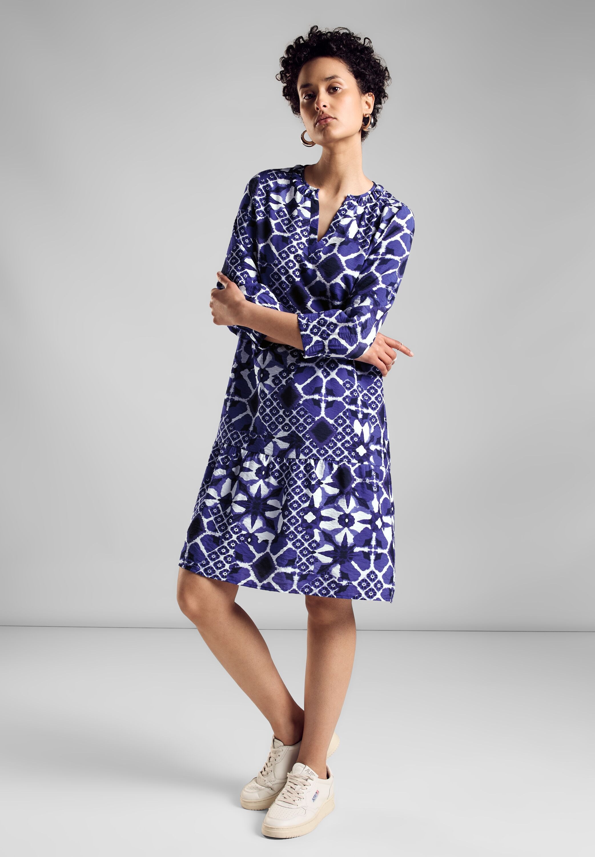 STREET ONE Blusenkleid Ohne Taschen mit allover Print günstig online kaufen