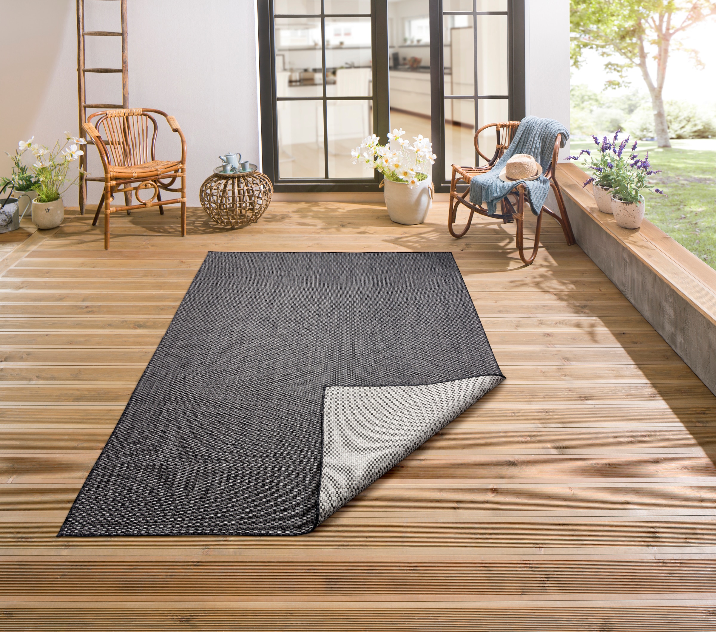 my home Teppich »Rhodos«, rechteckig, In-und Outdoor geeignet, Sisal-Optik,  Wetterfest & UV-beständig kaufen | BAUR
