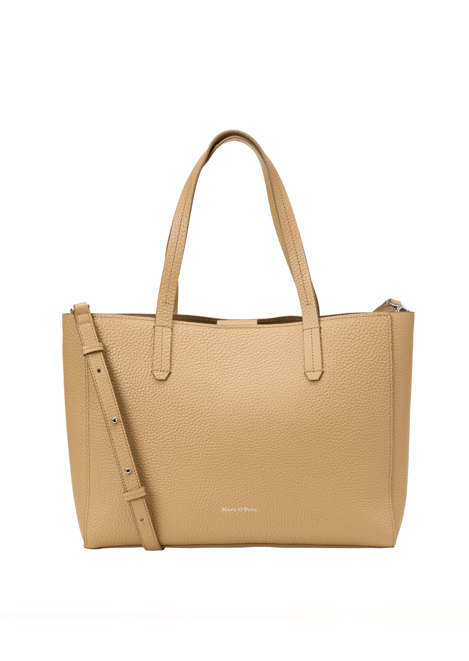 Damen Shopper "BUSIN", MARC O'POLO ACCESSORIESsand, Leder, unifarben, Taschen, Businesstasche, Schultertasche, mit herausnehmbarem Laptopfach