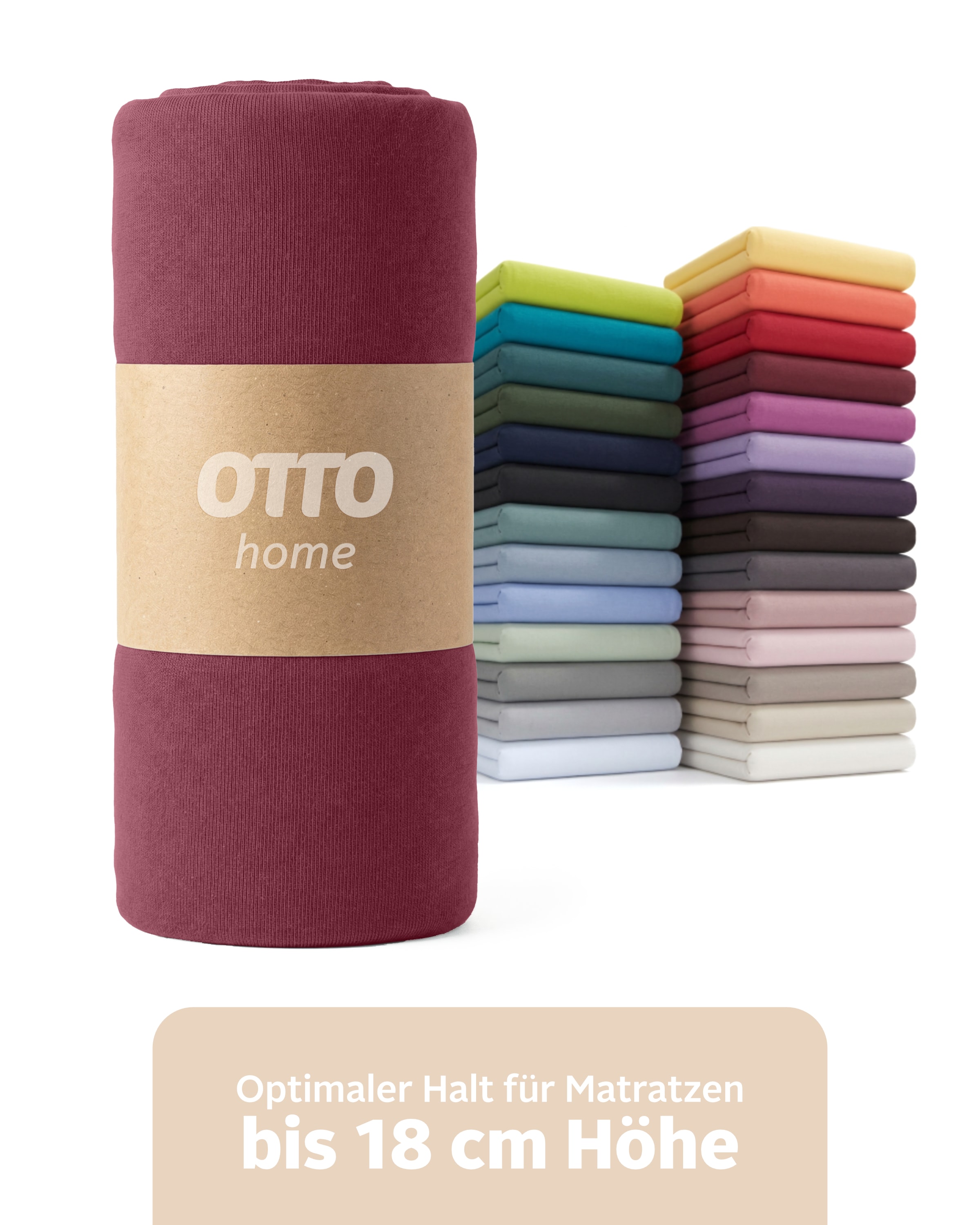 OTTO home "PHYSALIS in BASIC und PREMIUM Qualität, 100% Baumwolle" für Matratzen bis 18 cm Höhe, Bettlaken, Spannbetttuch, pflegeleicht