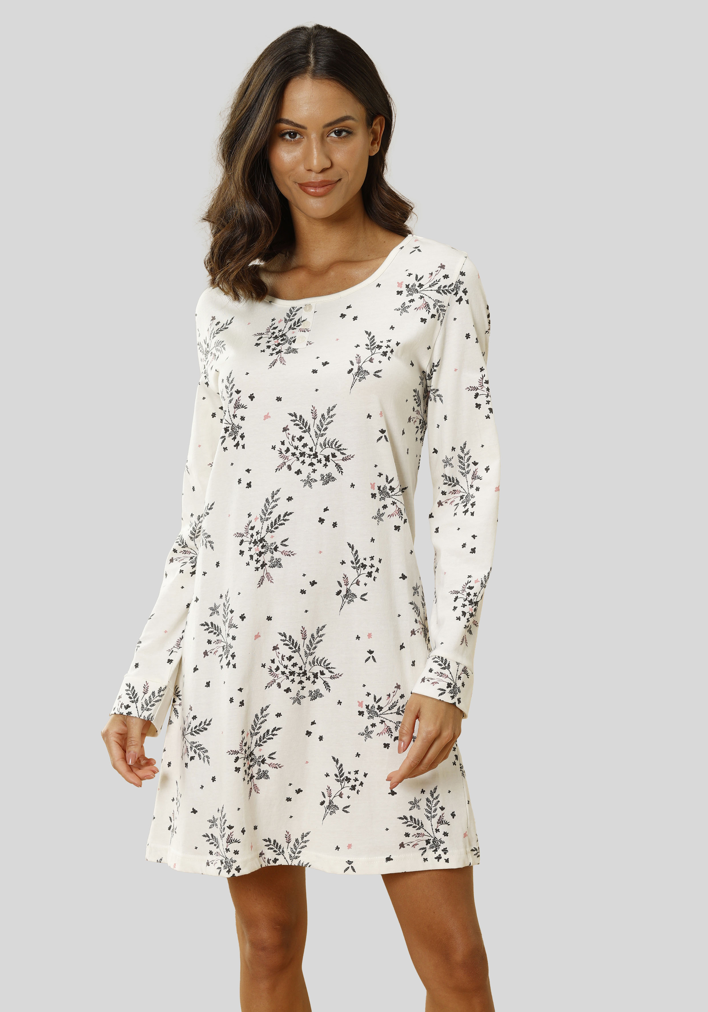 Vivance Dreams by Lascana Nachthemd mit feinem Blumenprint
