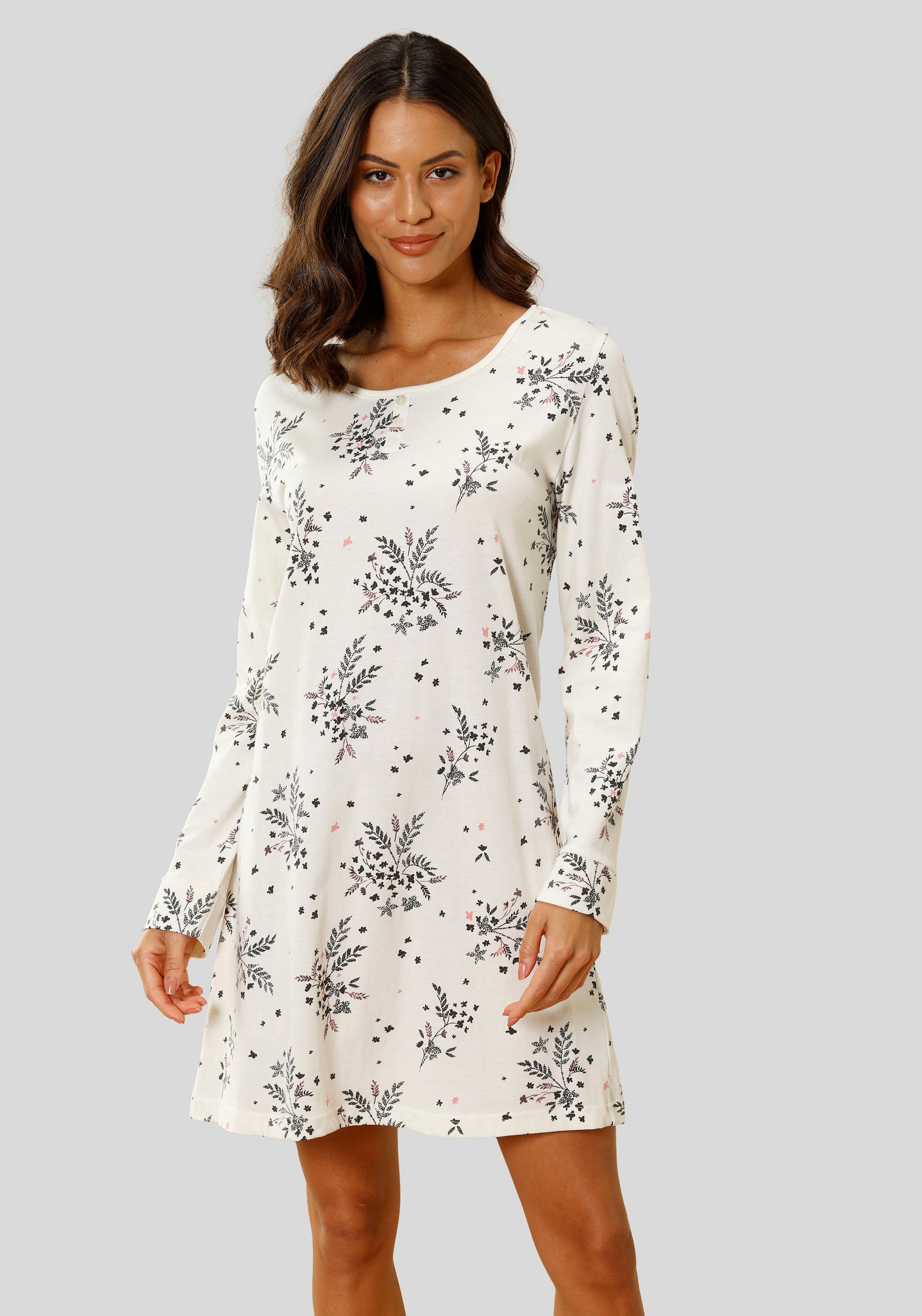 Vivance Dreams Nachthemd mit feinem Blumenprint günstig online kaufen