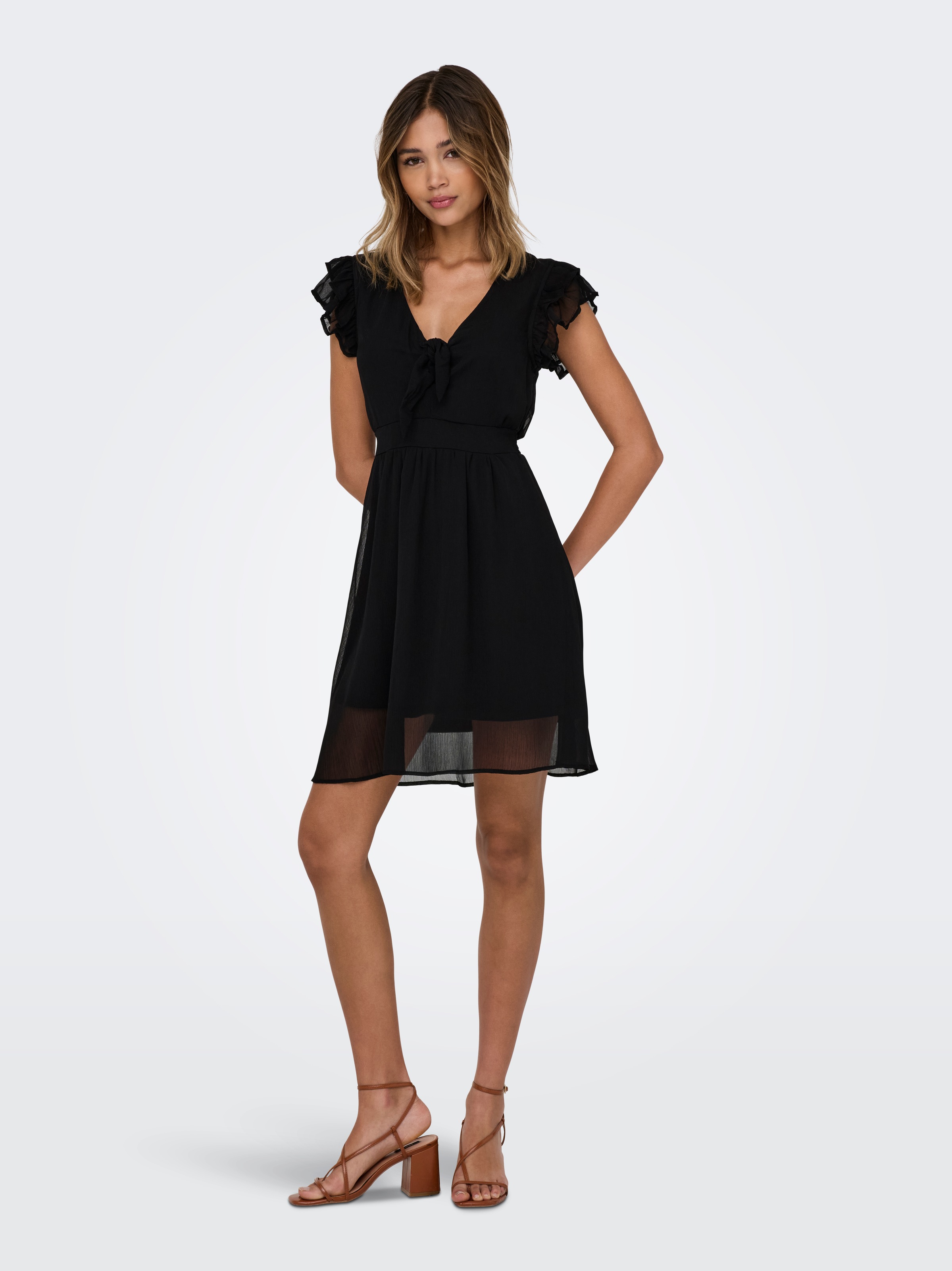 ONLY Midikleid »ONLASTA LIFE S/S PEEKABOO DRESS WVN«