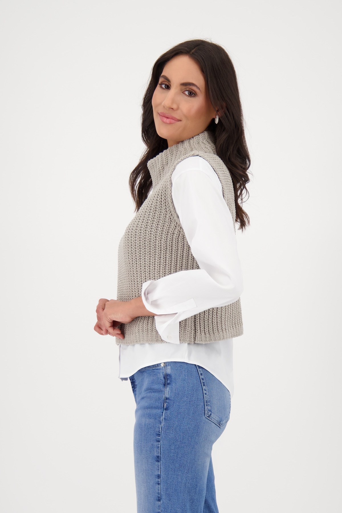 Monari Pullunder »Pullunder Basic Chenille«, Mit Rundhalsausschnitt