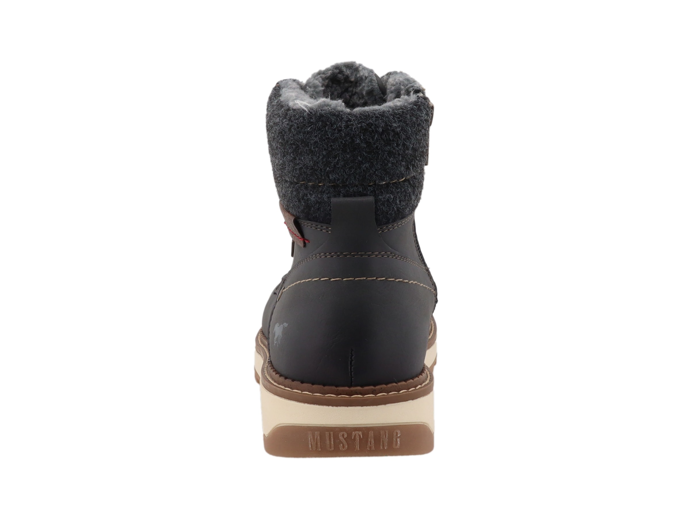 Mustang Shoes Winterboots »Stiefelette«  Schnürboots mit modischem Filzbesatz am Schaftrand