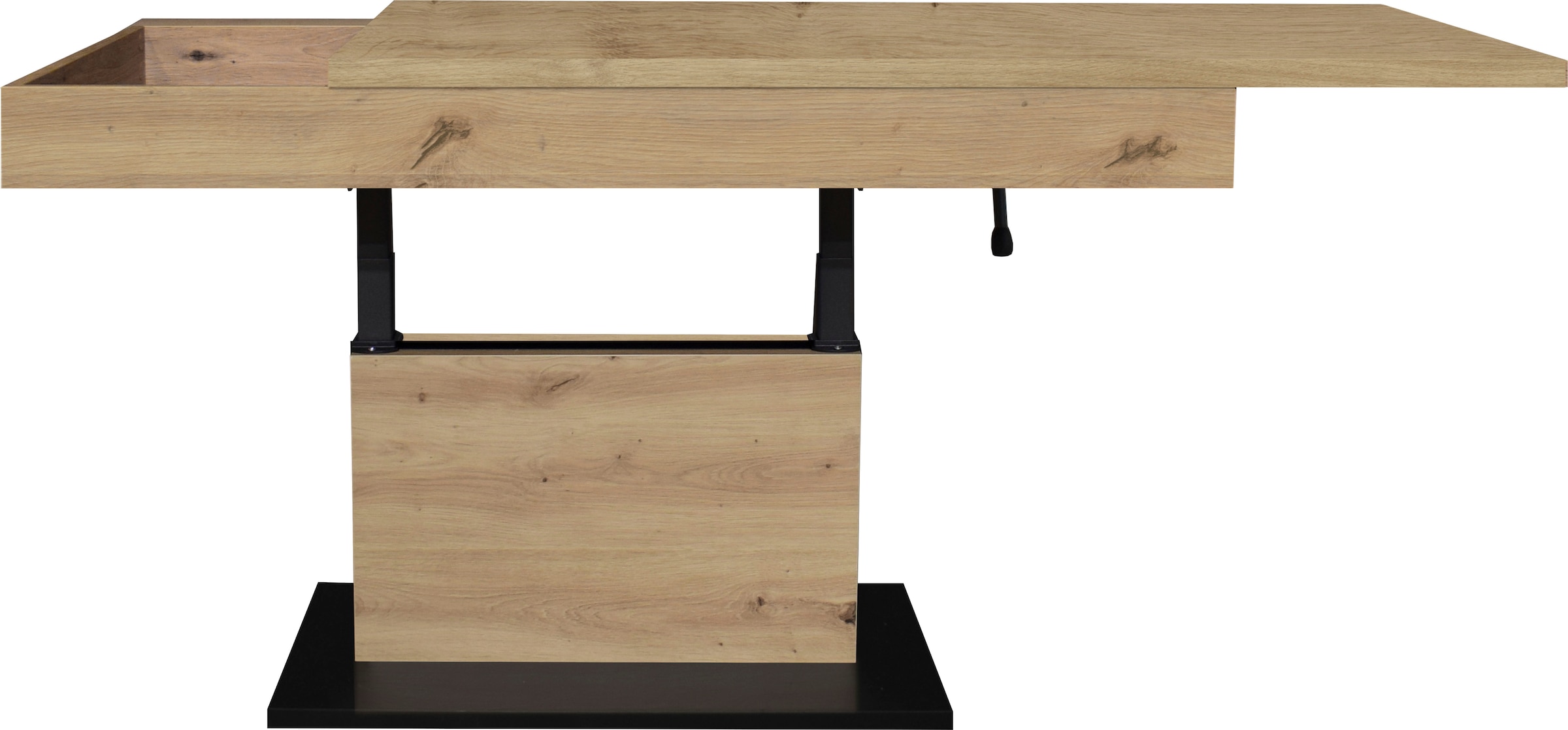 Mäusbacher Couchtisch »Lift Couchtisch«, höhenverstellbar 58-77cm,Tischplatte aufziehbar, Staufach, 110cm breit