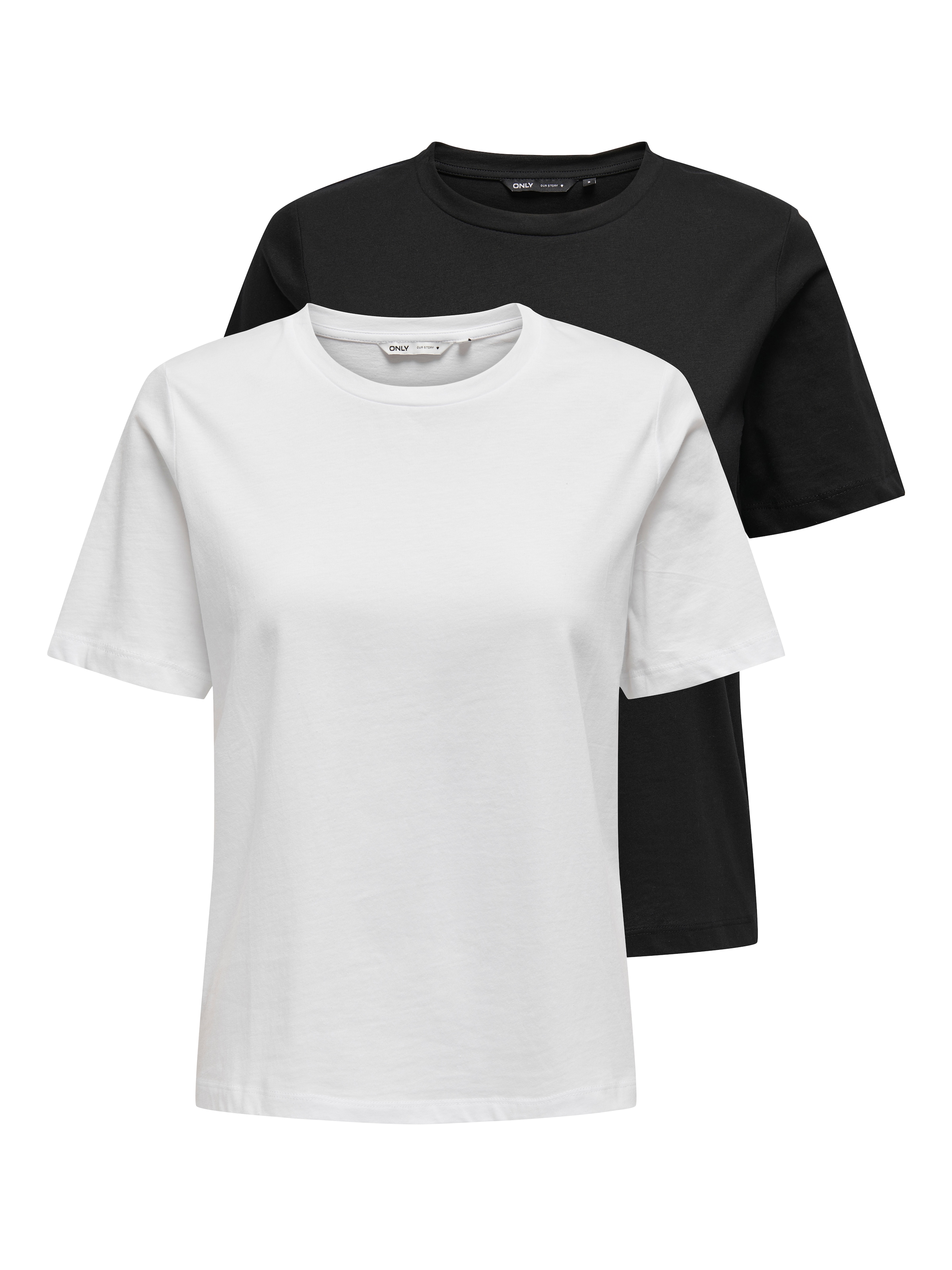 ONLY Kurzarmshirt "ONLONLY – Doppelpack T-Shirts für Alltag und Freizeit", günstig online kaufen
