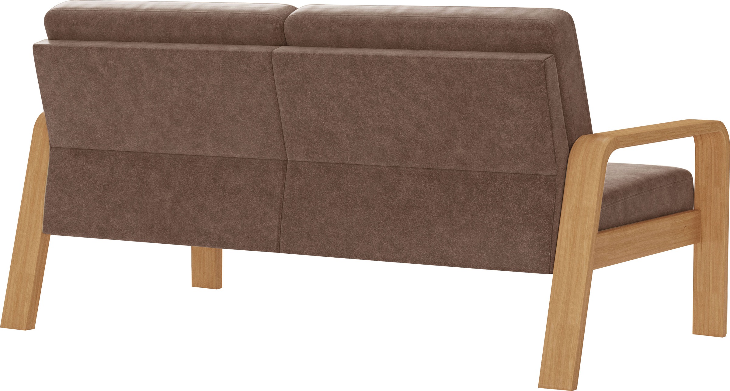 sit&more 2,5-Sitzer »Kolding«, Armlehnen aus eichefarbigem Buchenholz, verschiedene Bezüge und Farben