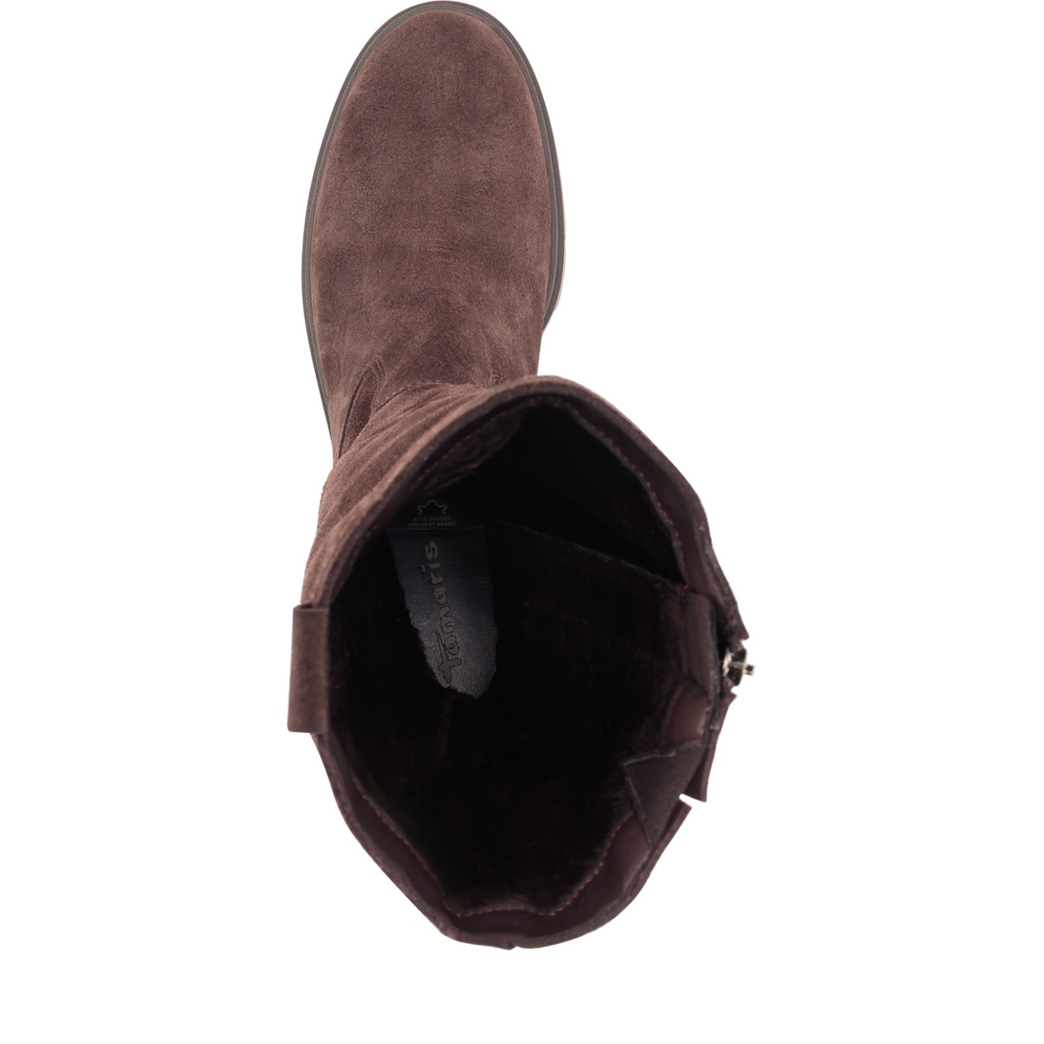 Tamaris Stiefel  Blockabsatz, Langschaftstiefel mit dekorativen Ziernähten und T-Logo