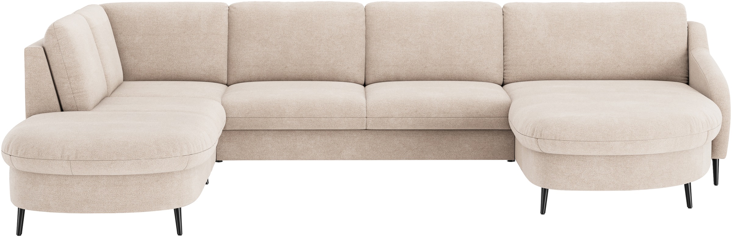 sit&more "Soul U-Form" wahlweise mit Bett und Bettkasten