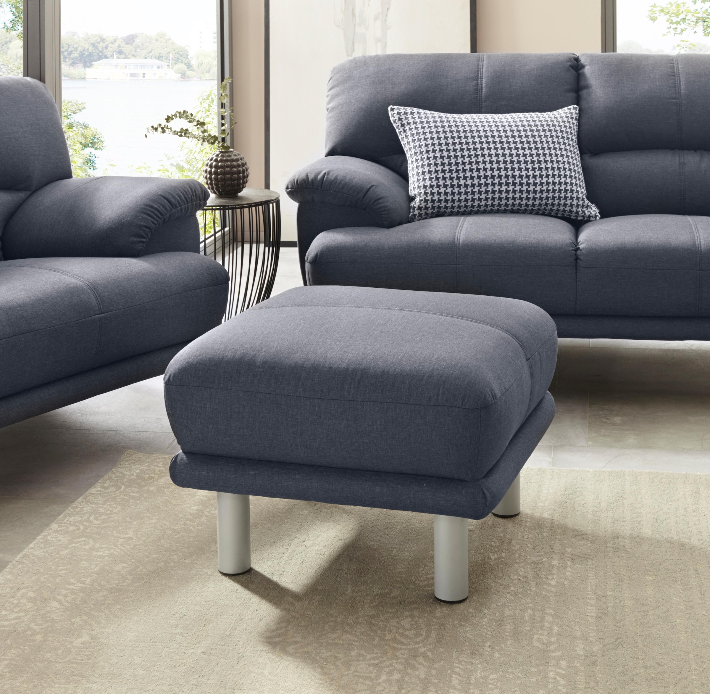 TRENDMANUFAKTUR Hocker "Cecilia II, modern und elegant, B/T 66/66cm" günstig online kaufen