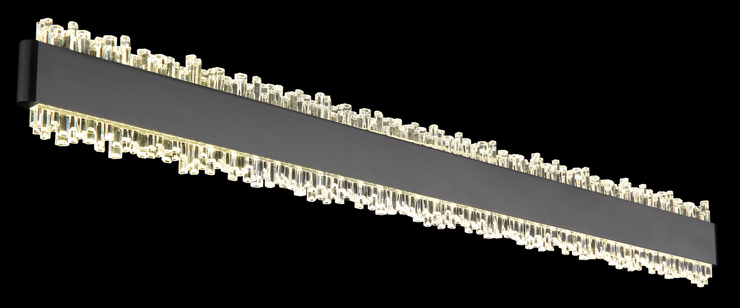 GLOBO LIGHTING Wandleuchte »STALAGMITA« LED-Modul 1 Stk. Warmweiß Wandleuchte Schwarz/Grau, Acrylkristalle, LED