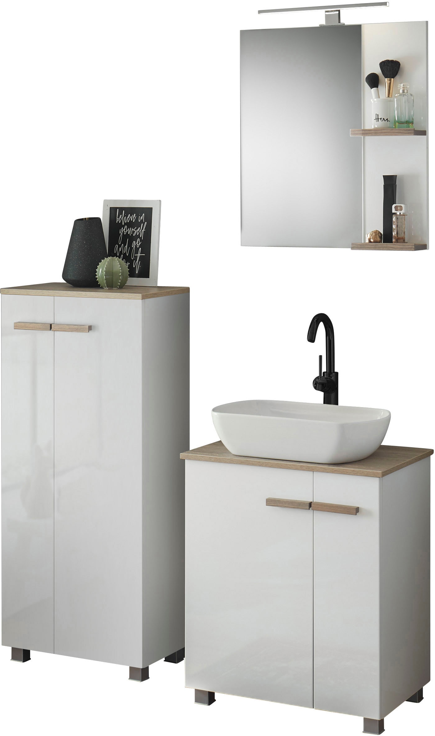 Places of Style Badmöbel-Set "SOLiD, Badmöbel-Set, Bad im modernen Design, günstig online kaufen