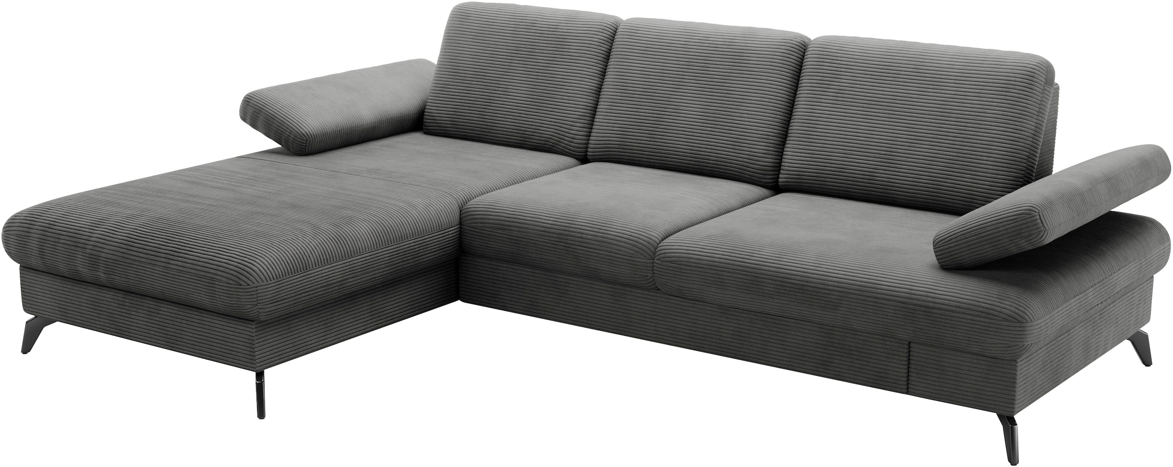 sit&more Ecksofa »Morris Jubi, L-Form«, inkl. Armteilfunktion und 1 Zierkissen, wahlweise mit Bettfunktion