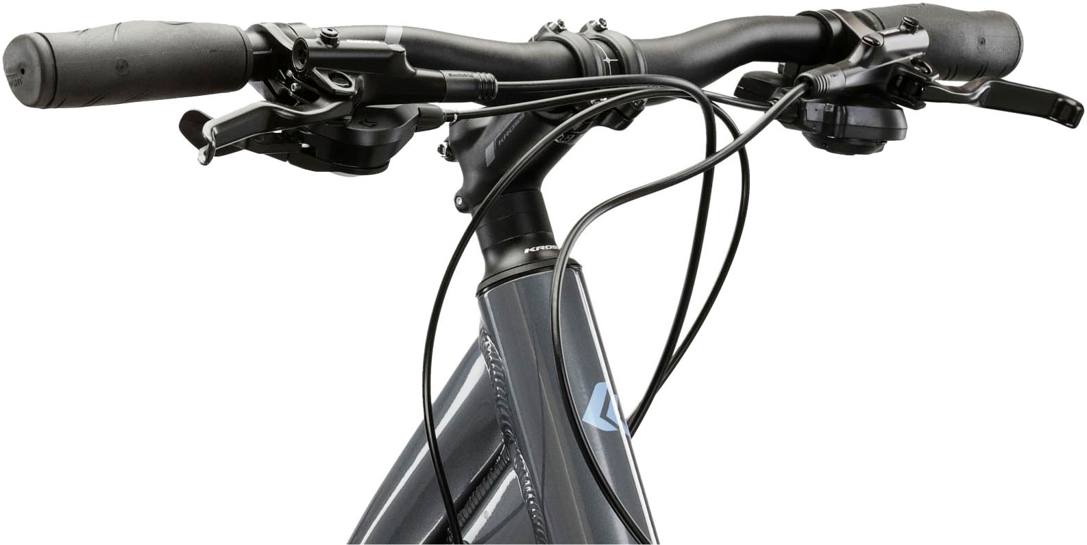 Kross Crossrad »Crossrad Evado 5.0 grau 18 Gänge«, 18 Gang, Shimano, CUES U3020 Schaltwerk, Kettenschaltung