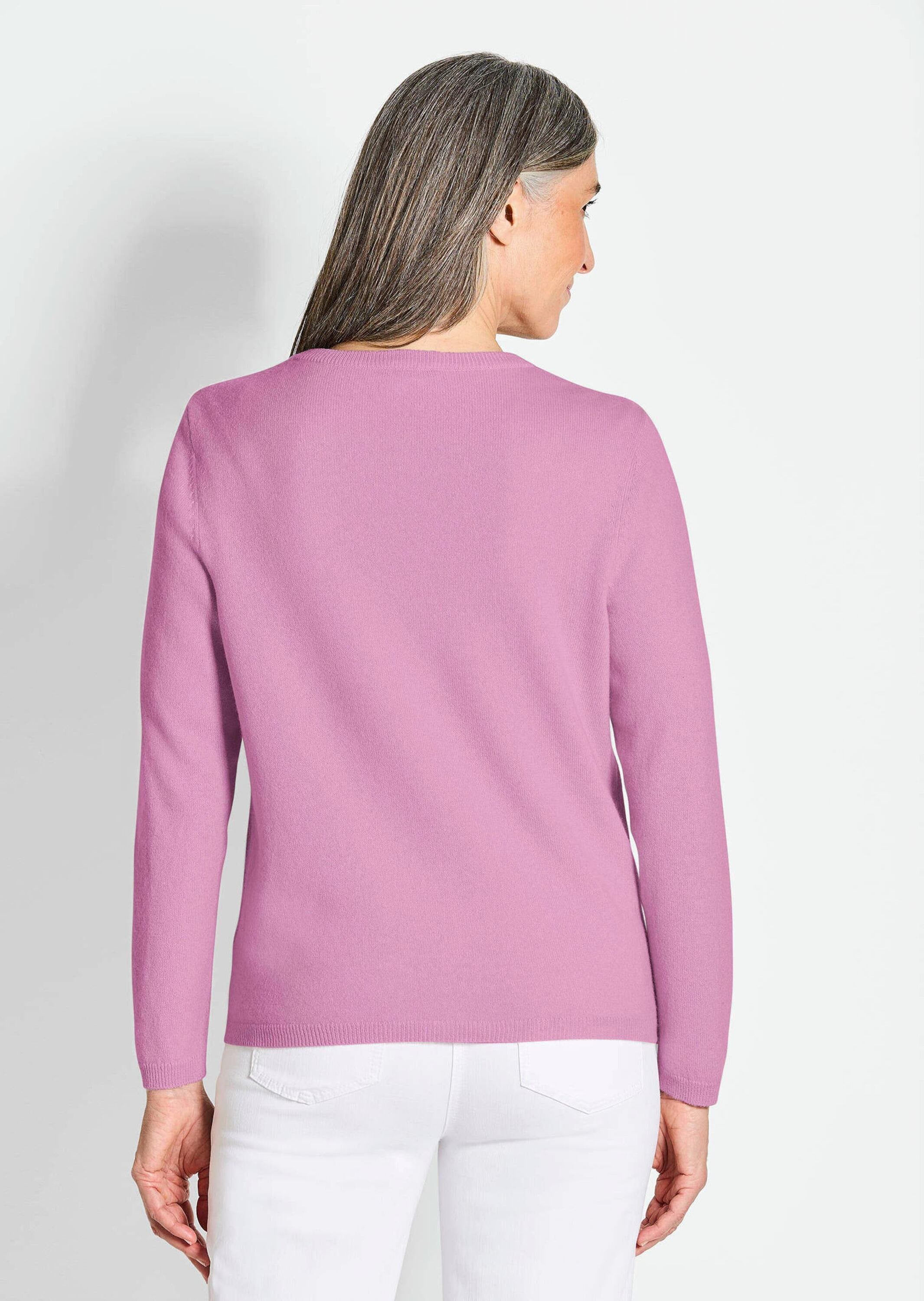 GOLDNER Strickjacke »Kaschmirstrickjacke mit Rundhalsausschnitt Kaschmirstrickjacke mit Rundhalsausschnitt«
