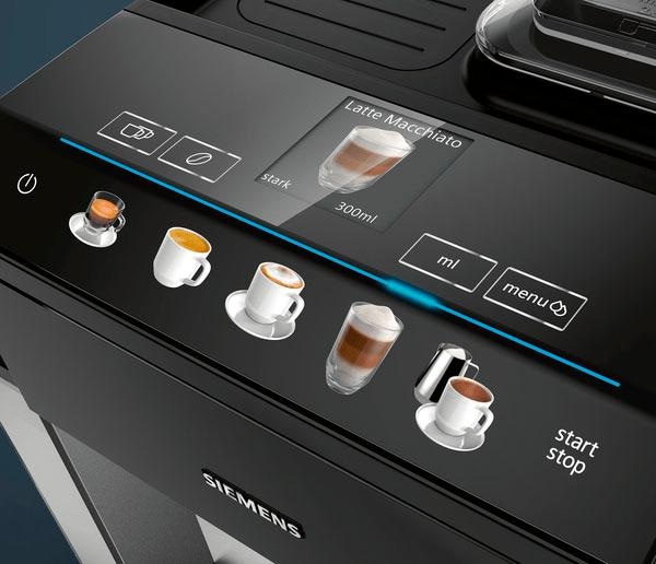 SIEMENS Kaffeevollautomat »EQ.5 500 integral TQ505D09«, einfache Bedienung, integrierter Milchbehälter, 2 Tassen gleichzeitig