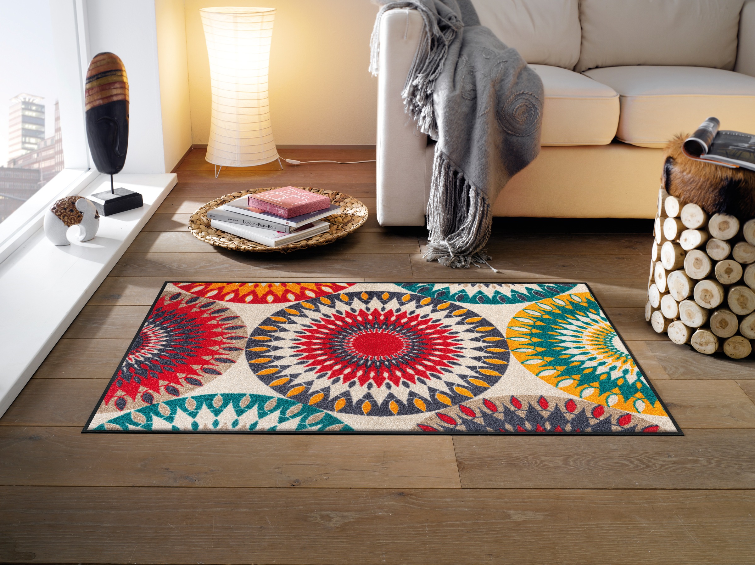 wash+dry by Kleen-Tex Teppich "Whirlwinds" rechteckig 7 mm Höhe günstig online kaufen