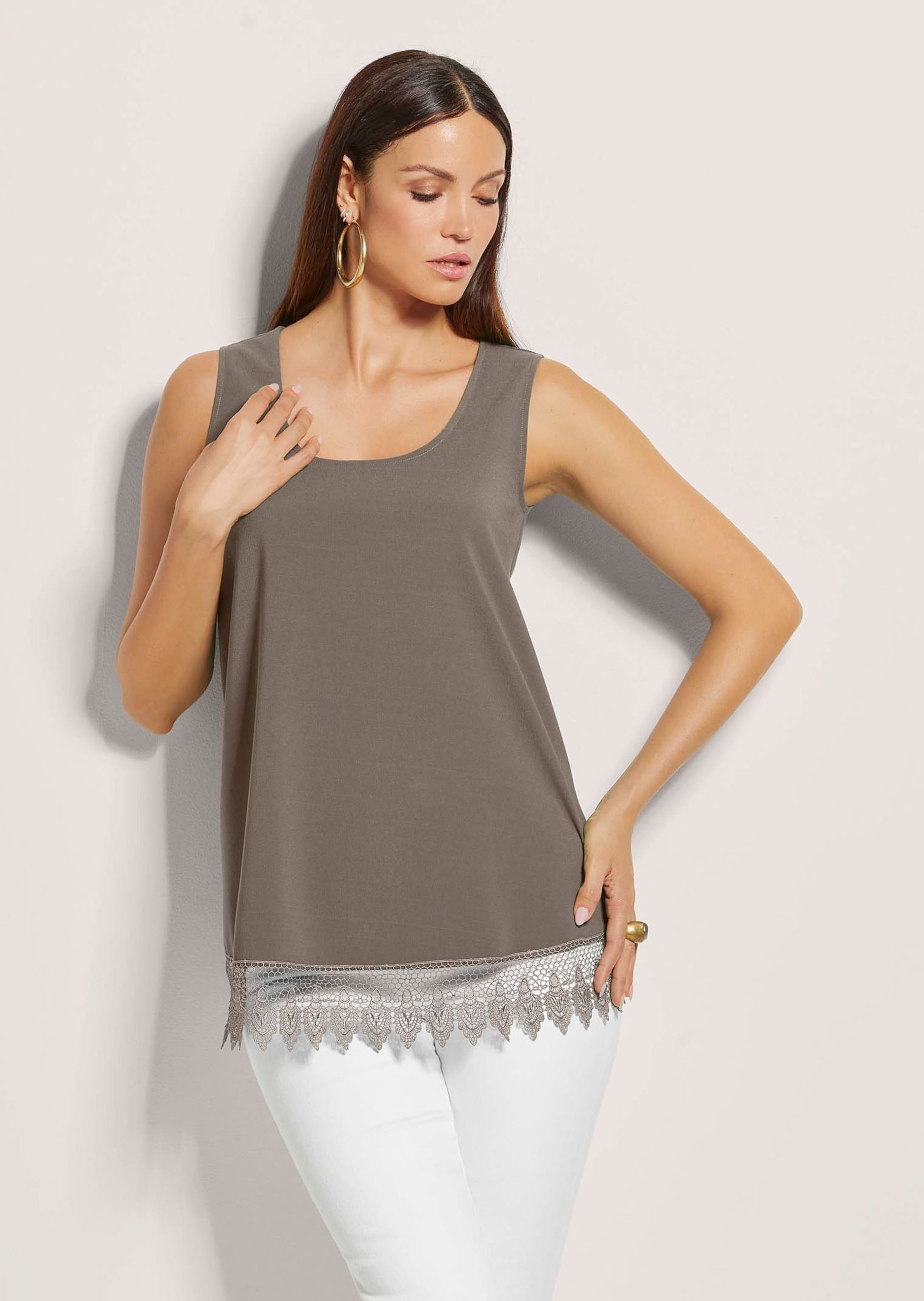 MADELEINE Blusentop »Blusentop Top mit Spitze«