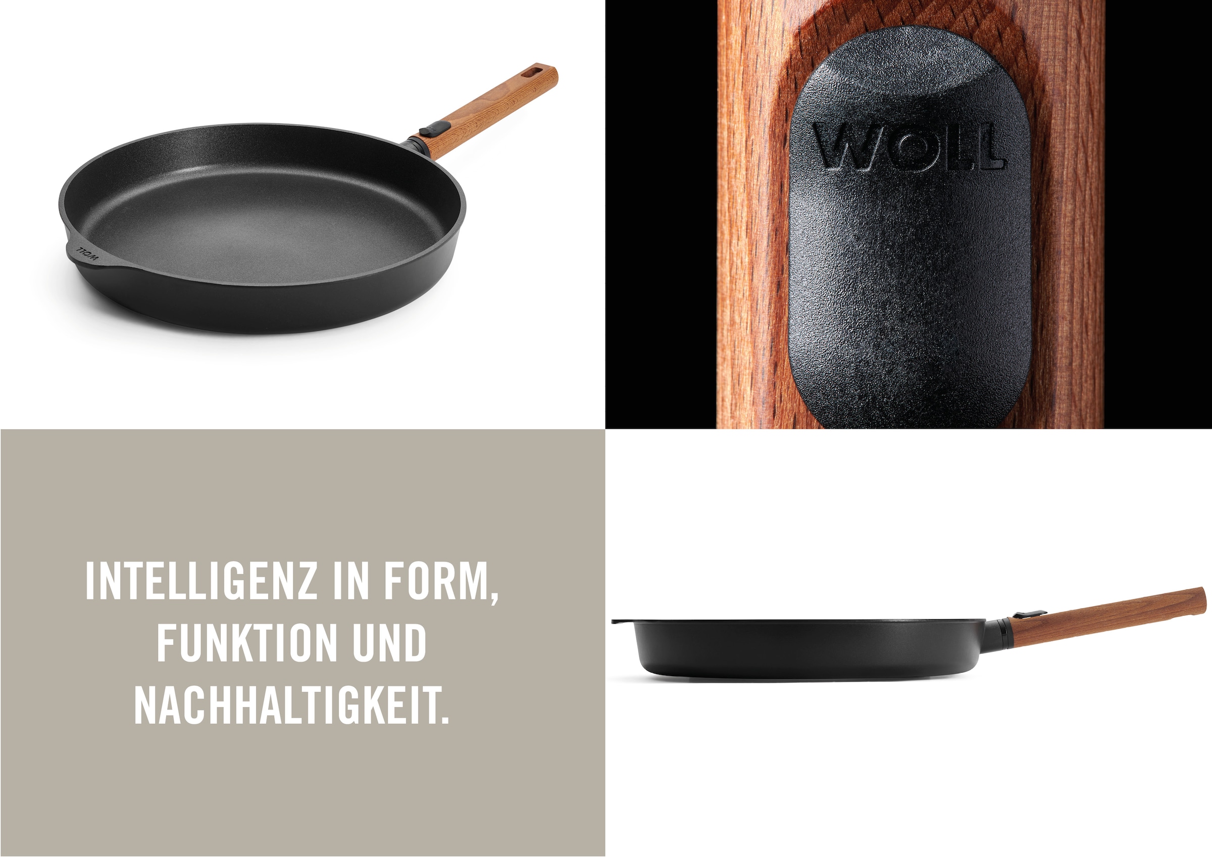 WOLL MADE IN GERMANY Bratpfanne »Eco Logic QXR« Aluminiumguss 1 Stk. tlg. Abnehmbarer Stiel, Antihaftbeschichtet