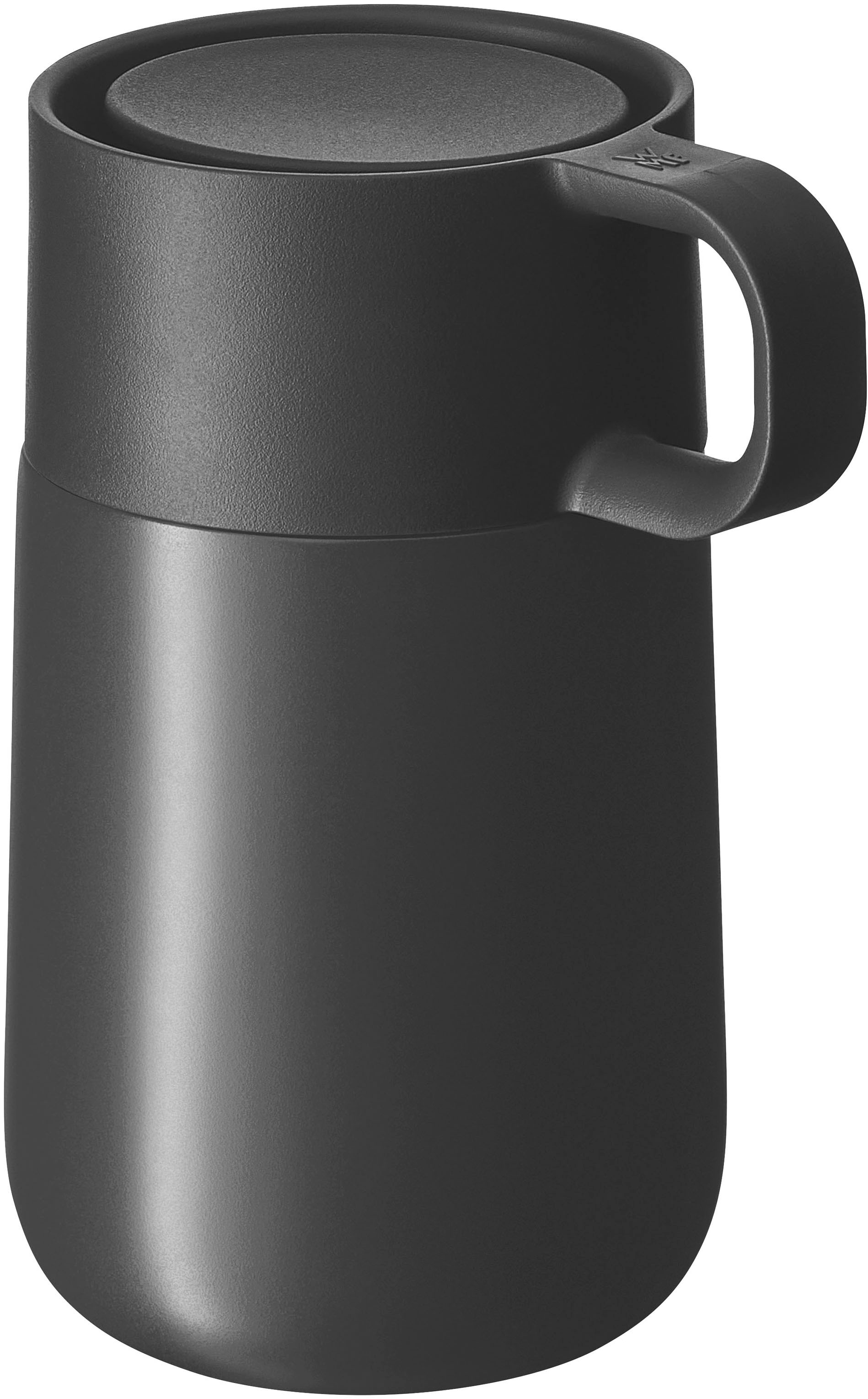 WMF Thermobecher »Impulse Travel Mug«, doppelwandiger Edelstahl, geringe Höhe, 360°-Trinköffnung