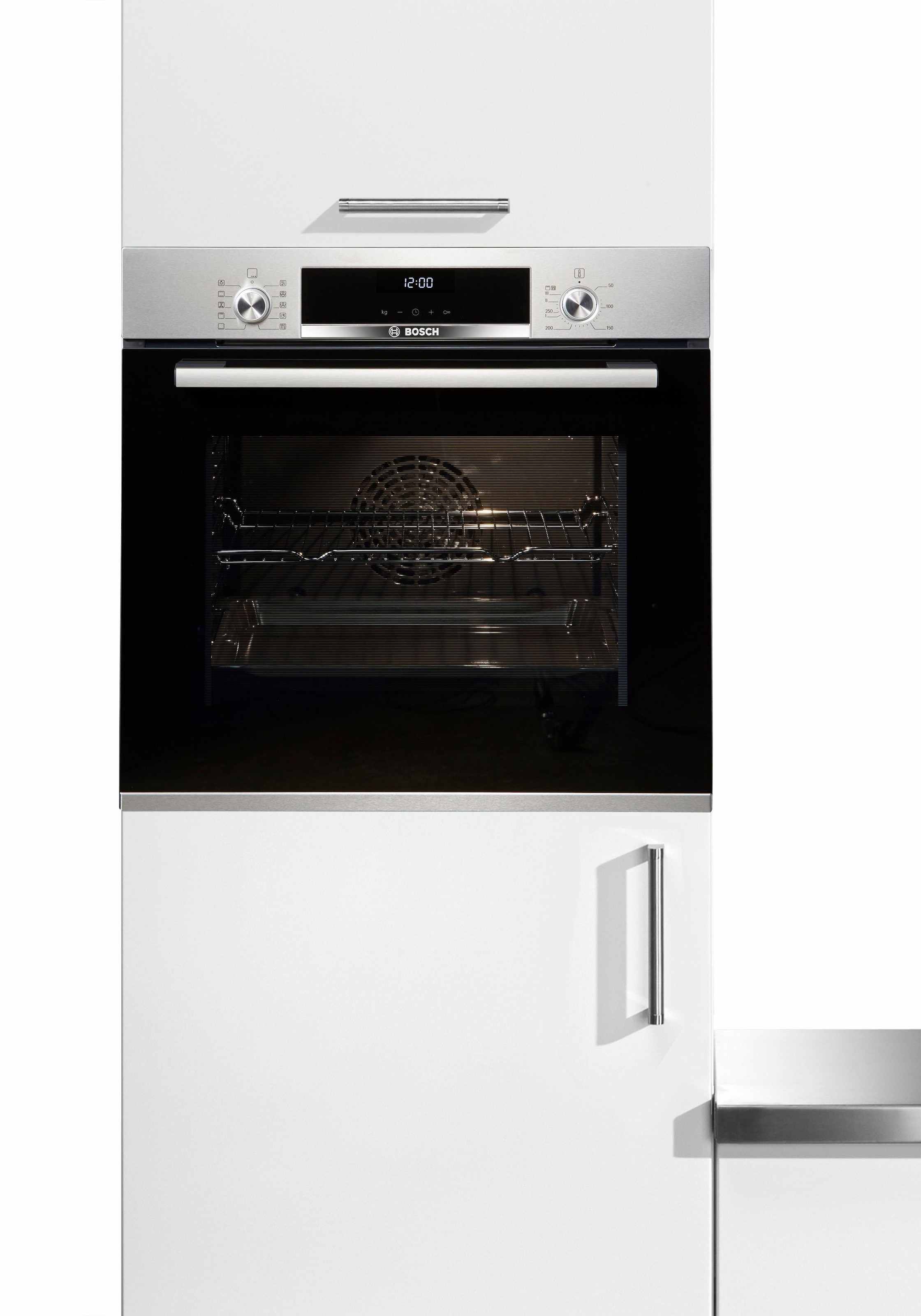 BOSCH Einbaubackofen »HBA537BS0«, Serie 6, HBA537BS0, mit Teleskopauszug nachrüstbar, ecoClean Direct