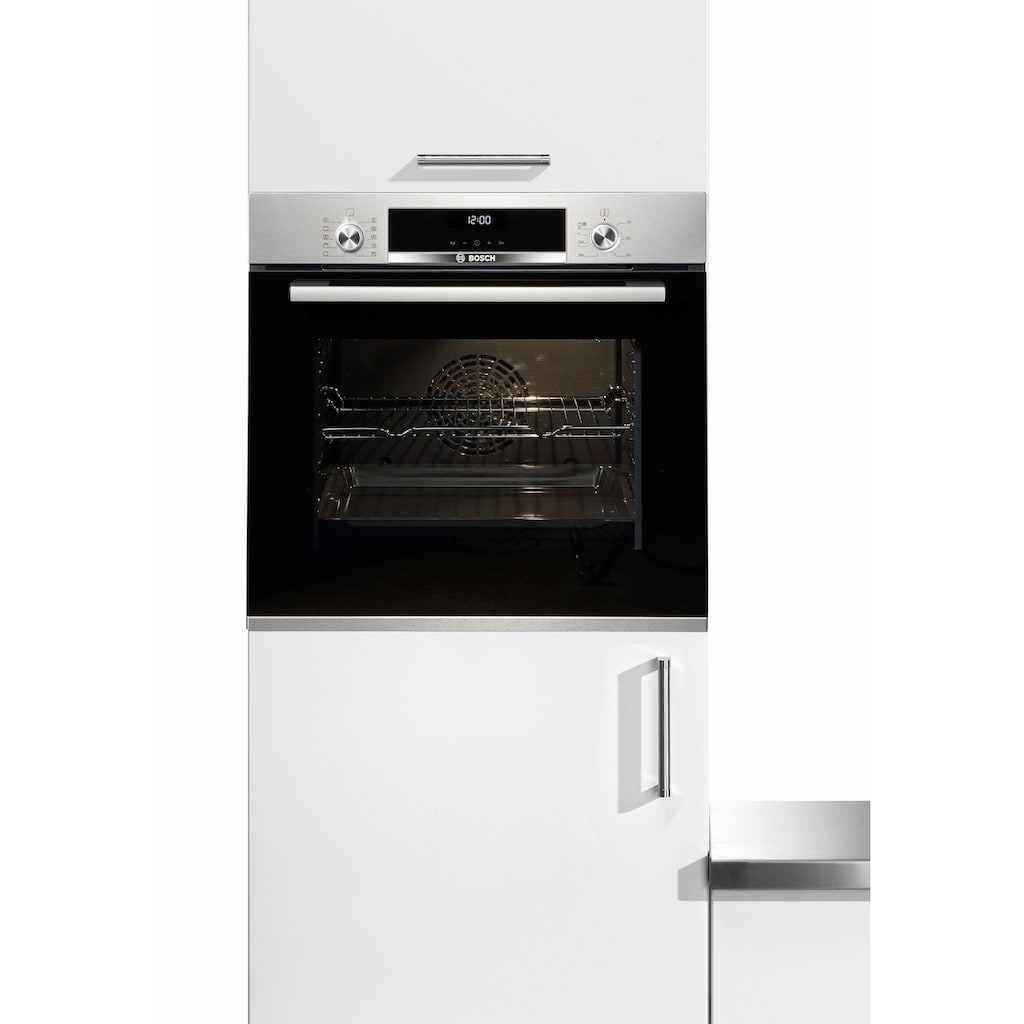 BOSCH Einbaubackofen »HBA537BS0«, Serie 6, HBA537BS0, mit Teleskopauszug nachrüstbar, ecoClean Direct