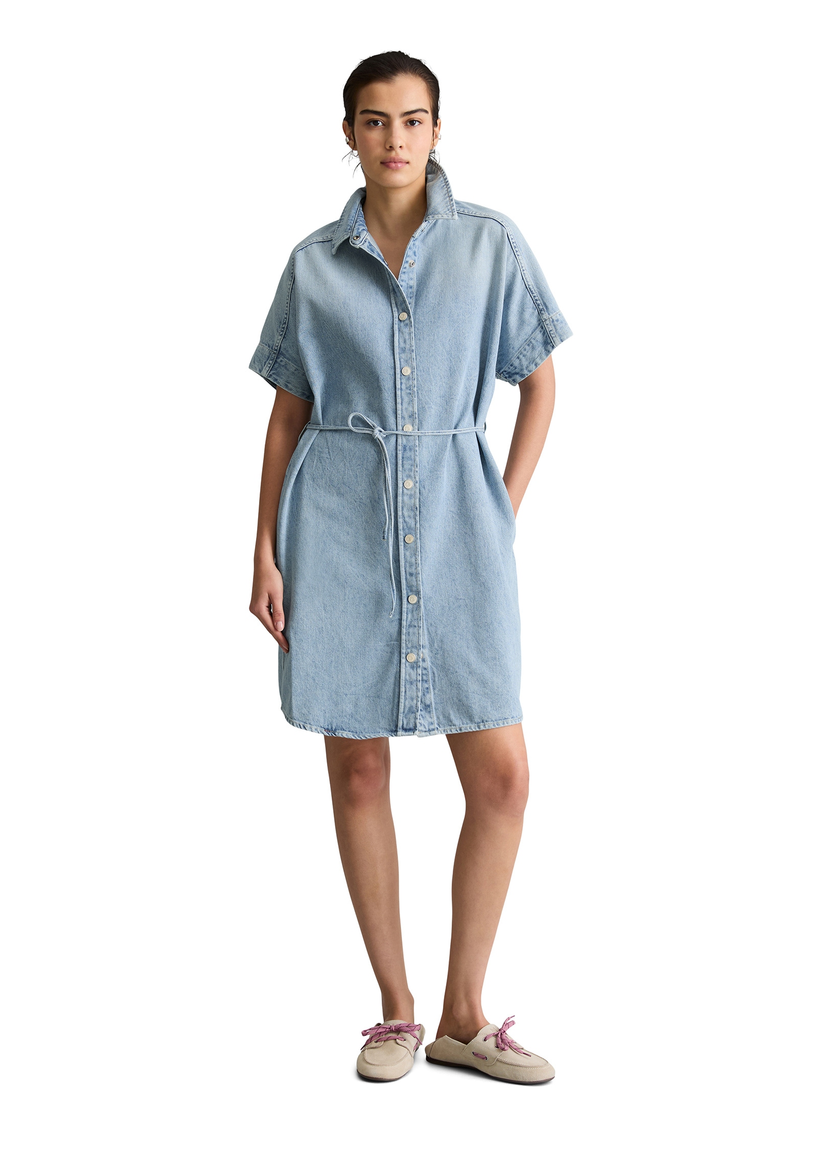 Marc O'Polo DENIM Hemdblusenkleid »aus reiner Baumwolle«